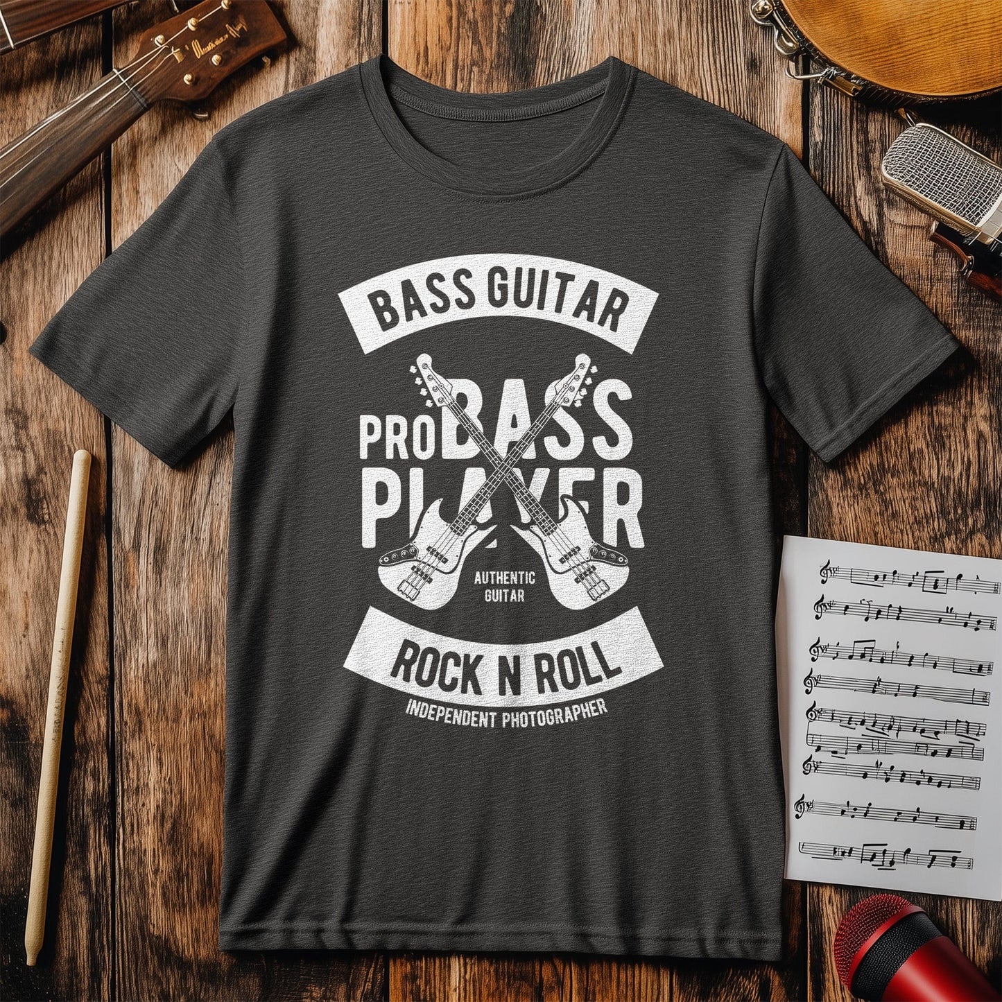 Bass Guitar T-shirt - Rock 'n' Roll