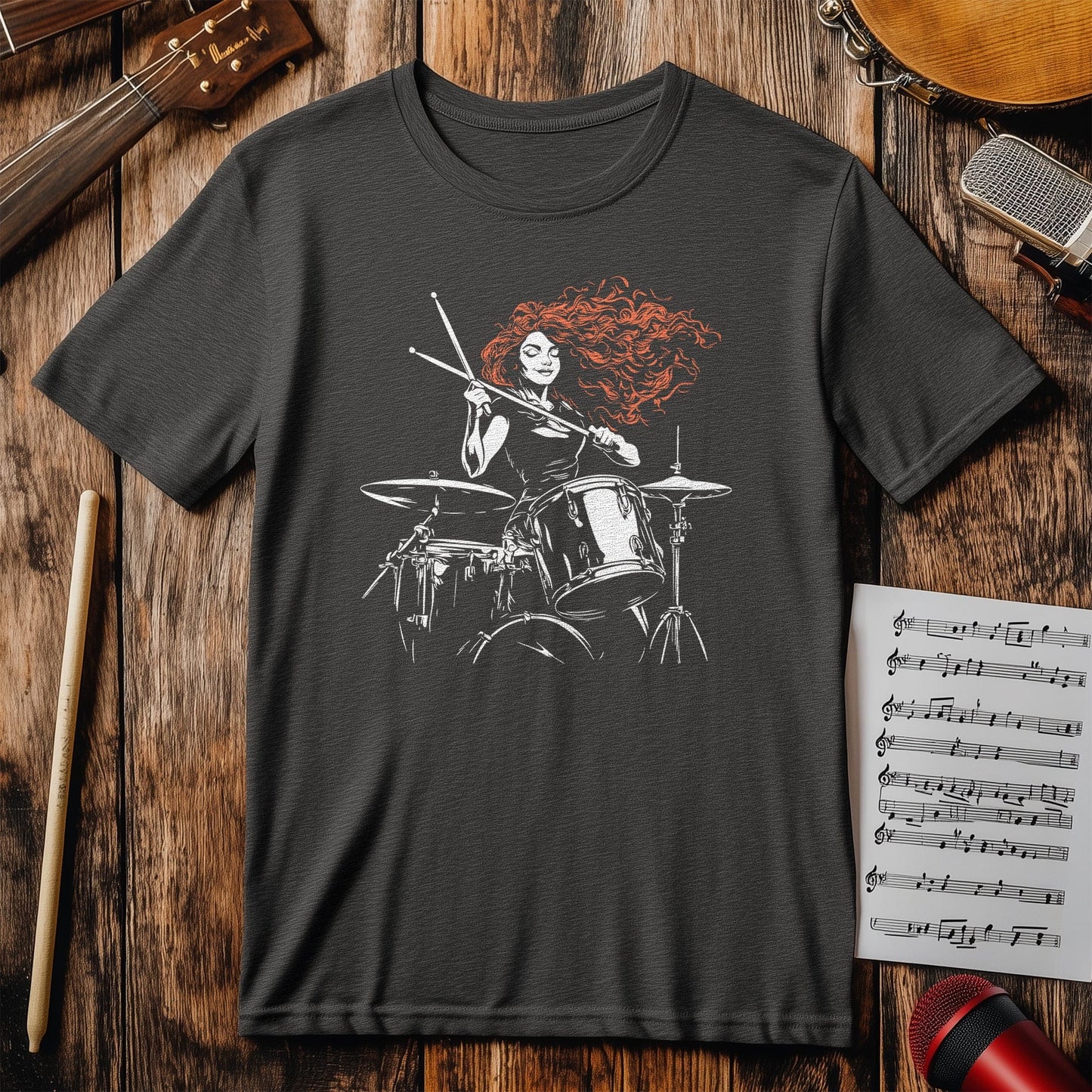 Brave Princess Drummer T-Shirt