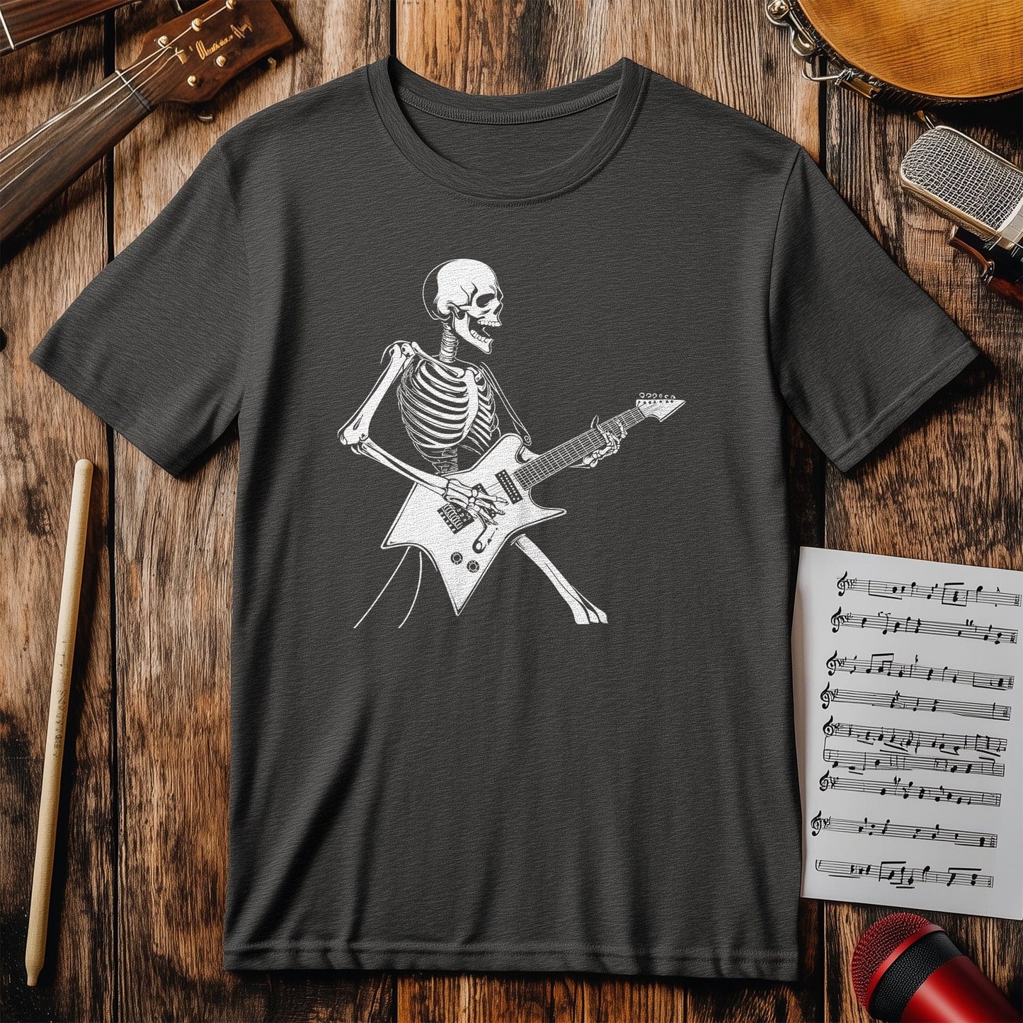 Skeleton Guitar Rocker T-Shirt -
