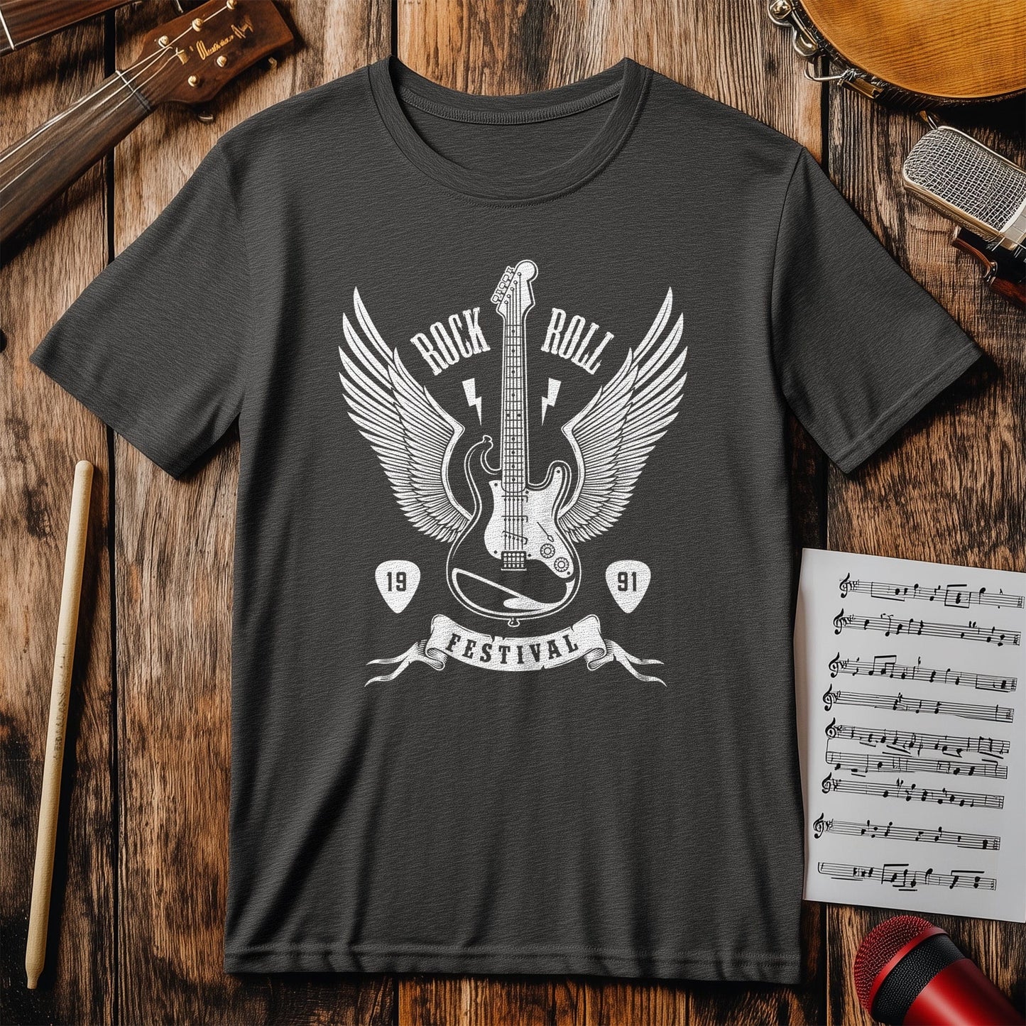 Guitar & Wings Rock & Roll t-shirt
