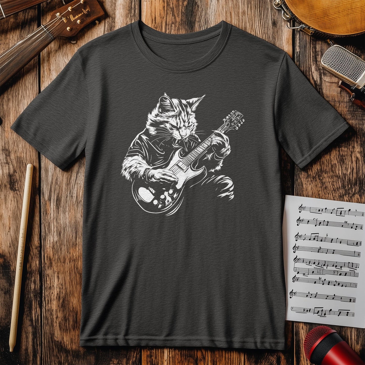 Cat Rocking Out 1 t-shirt