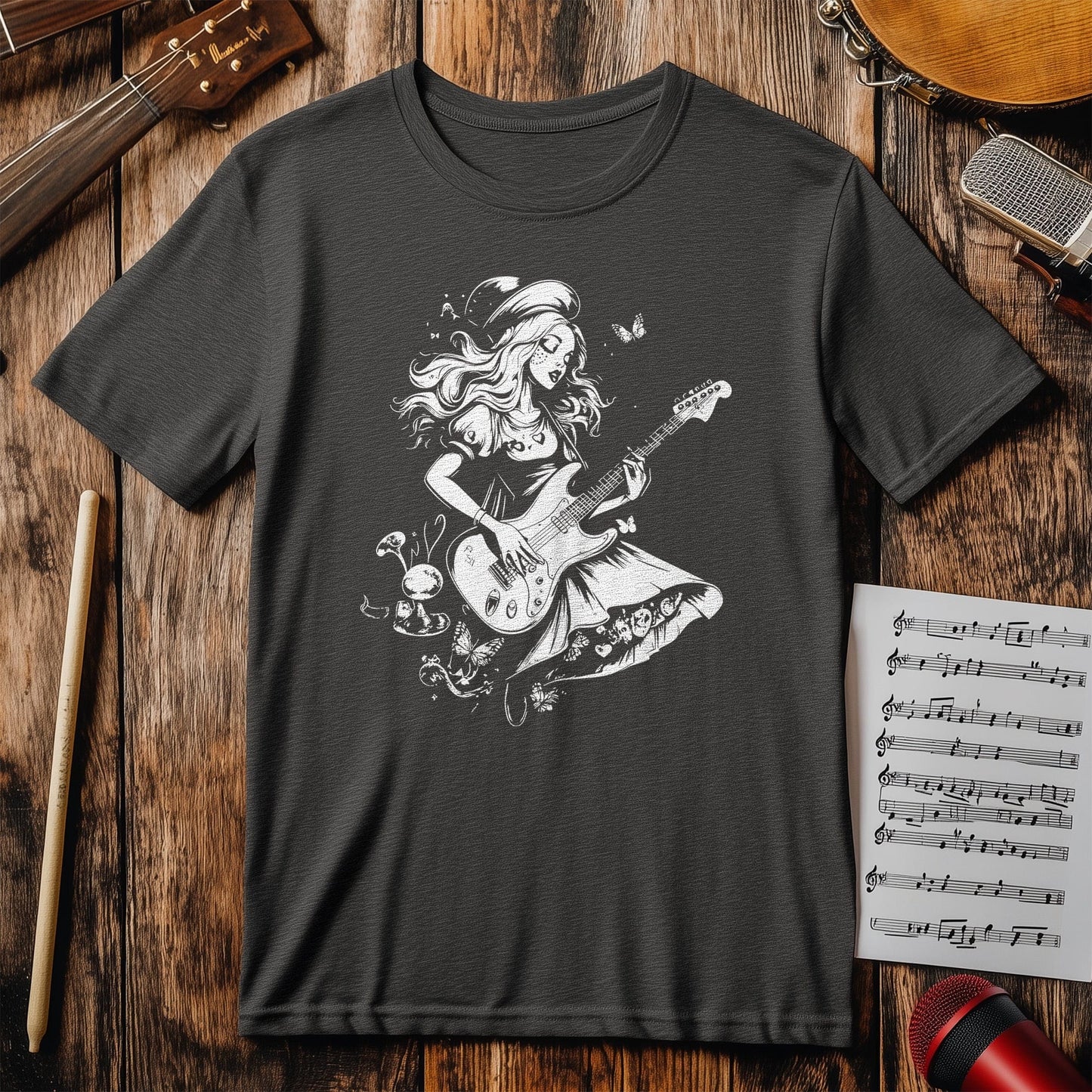 Alice in Wonder Guitar T-Shirt