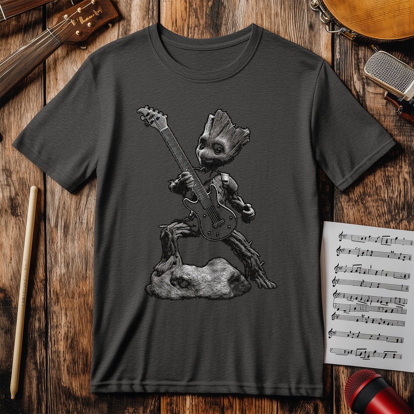 Baby Groot Guitar Rocks T-shirt