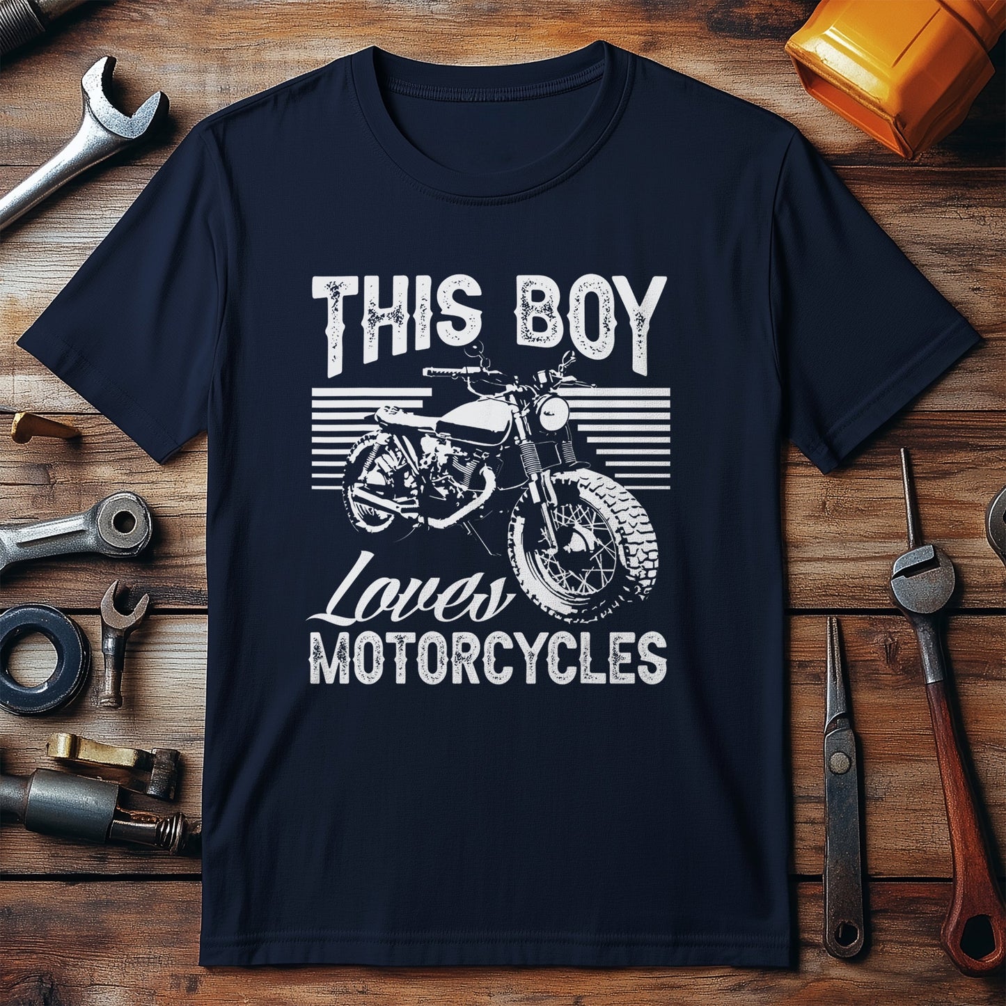 This Boy Loves Motorcycles T-Shirt -