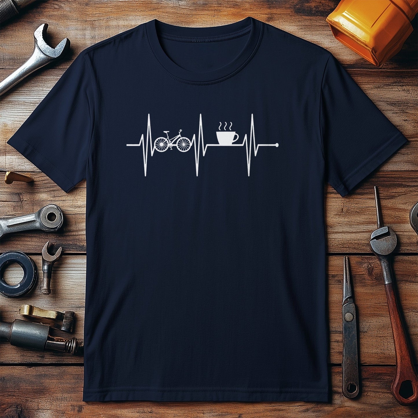 Cycling And Coffee  Heartbeats T-shirt