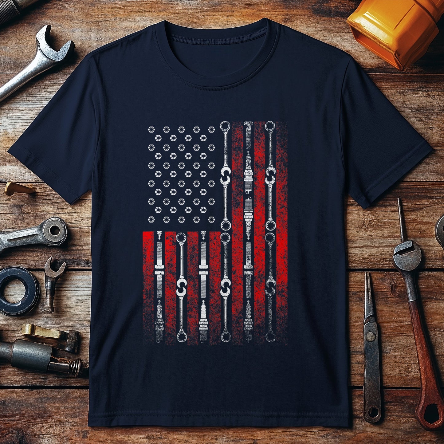 Mechanics Unite! US Flag T-Shirt