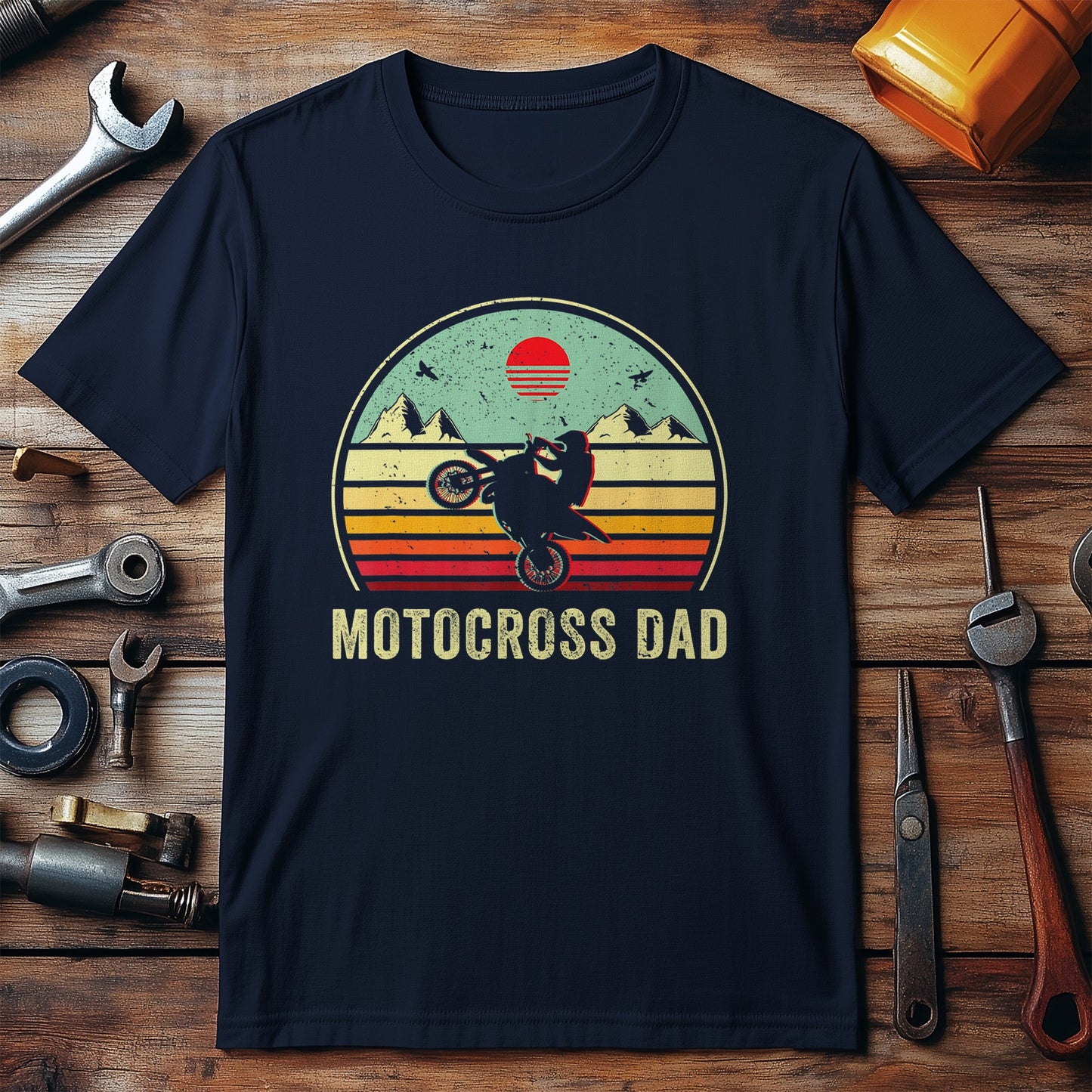Motocross Vintage Sunset T-Shirt -