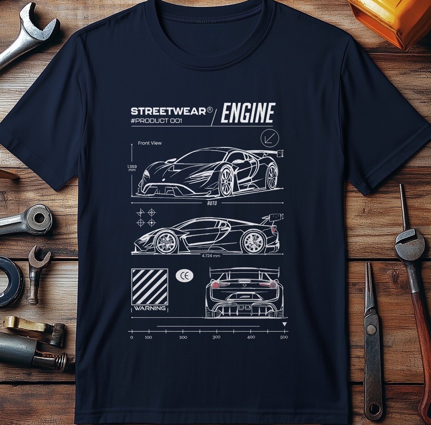 Streetwear Engine Blueprint T-Shirt