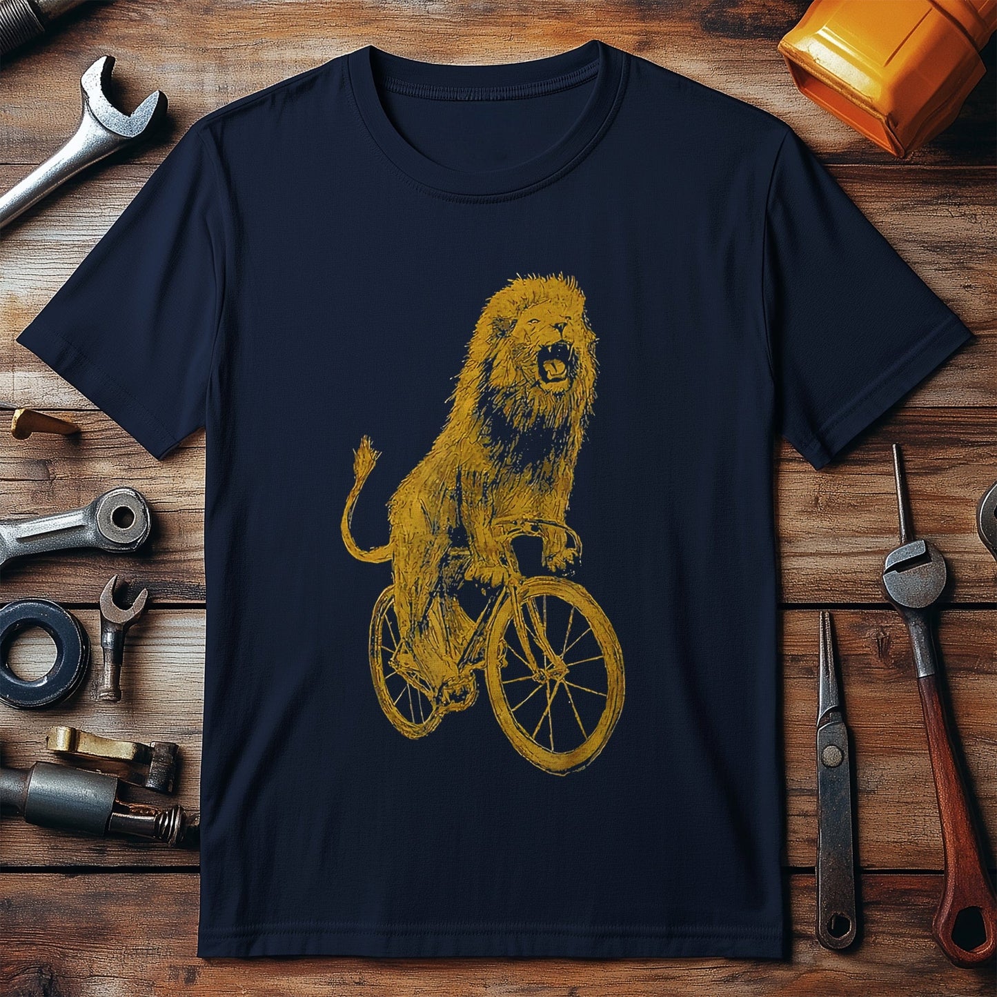 Lion on a Bicycle T-shirt