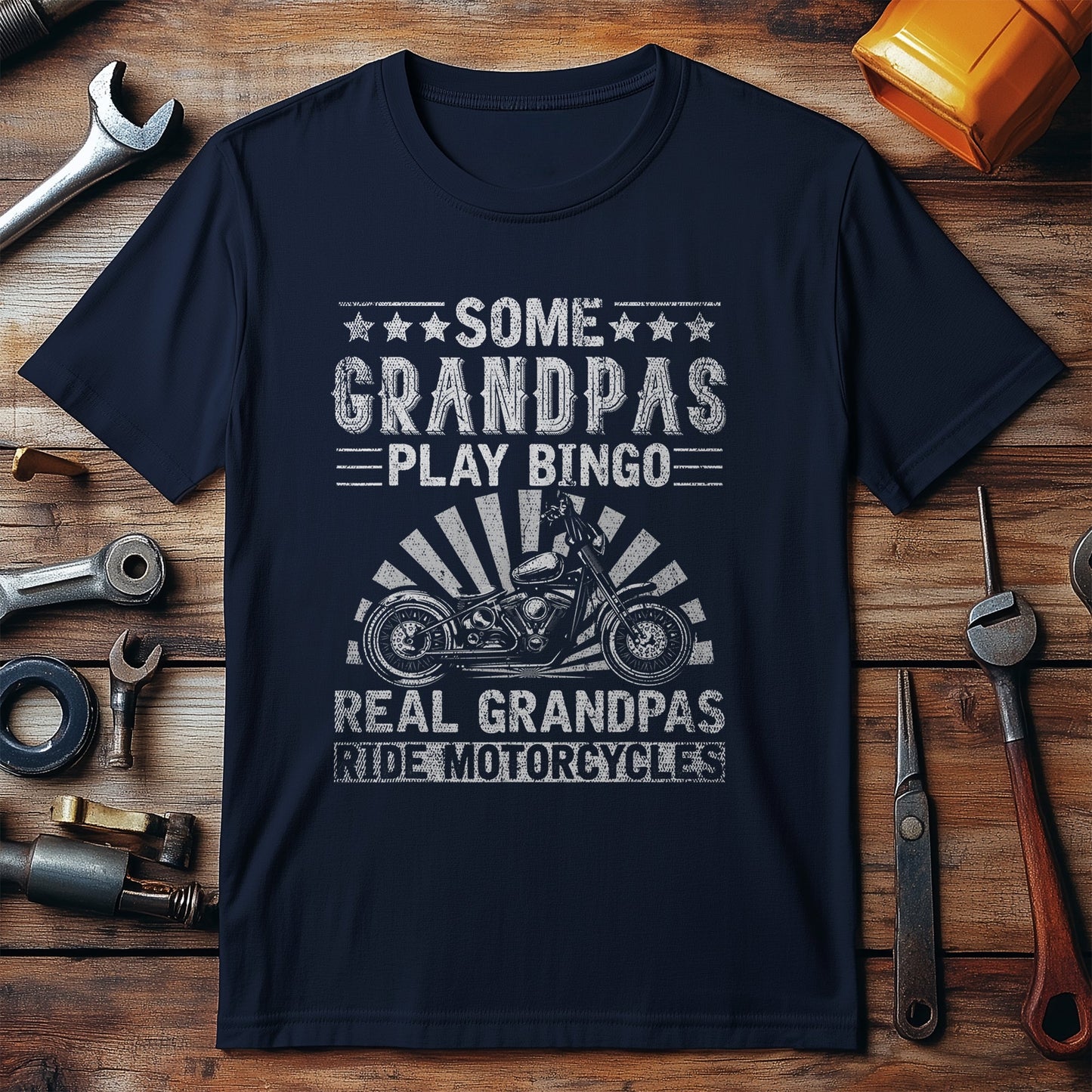 Retired Grandpa Biker T-Shirt -