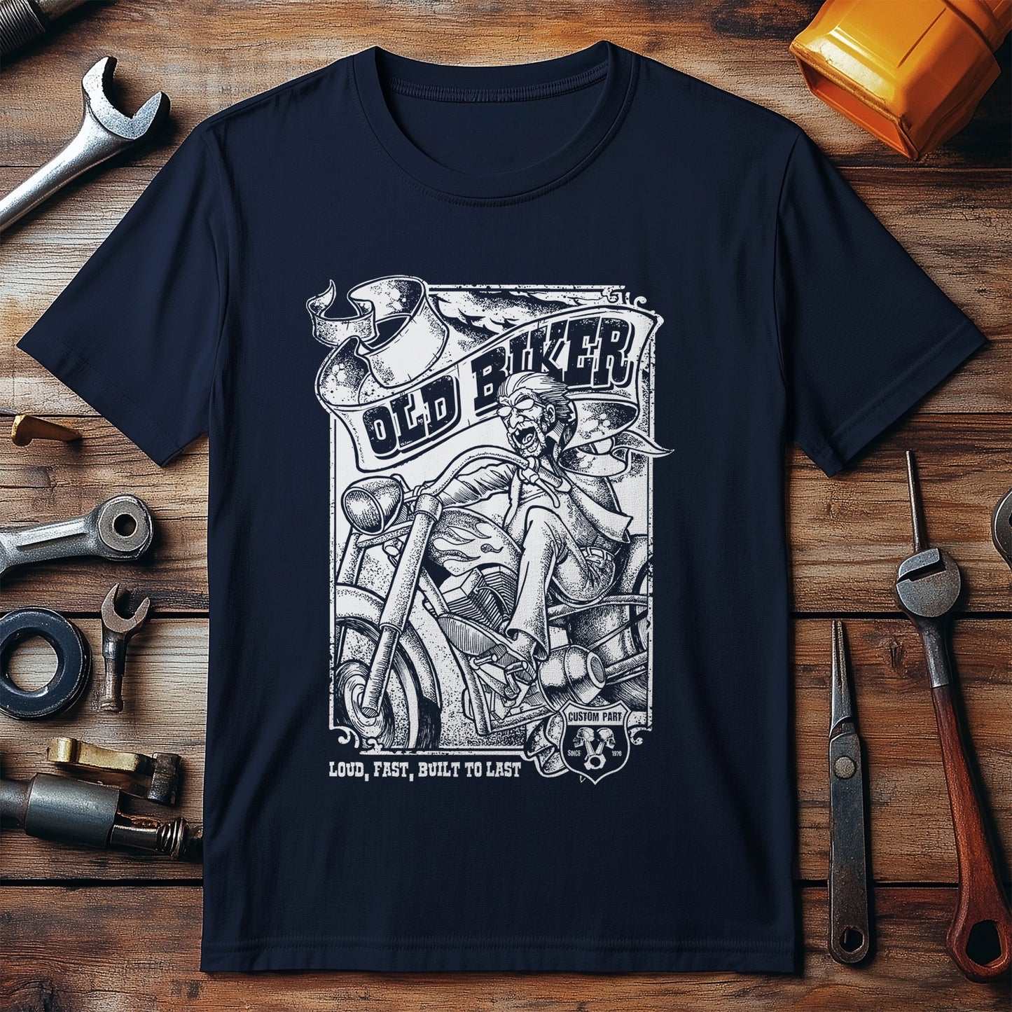 Old Biker Copy t-shirt - Vintage