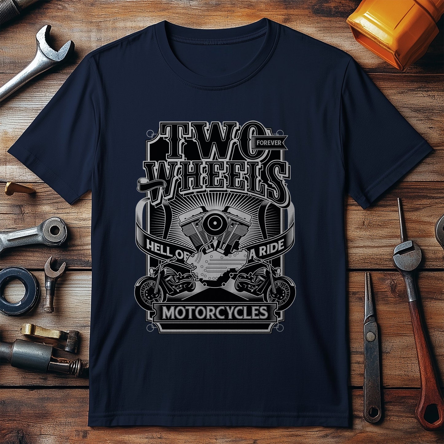 Two Wheels T-shirt - Rev Up the