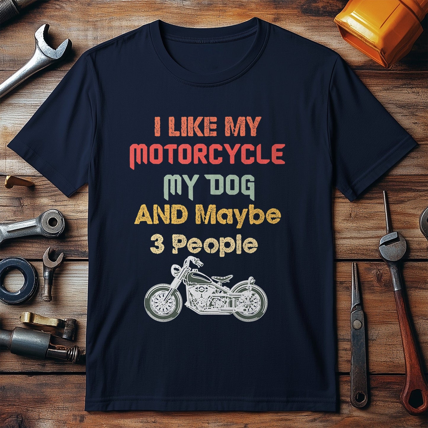I Like My Motorcycle Dog T-Shirt