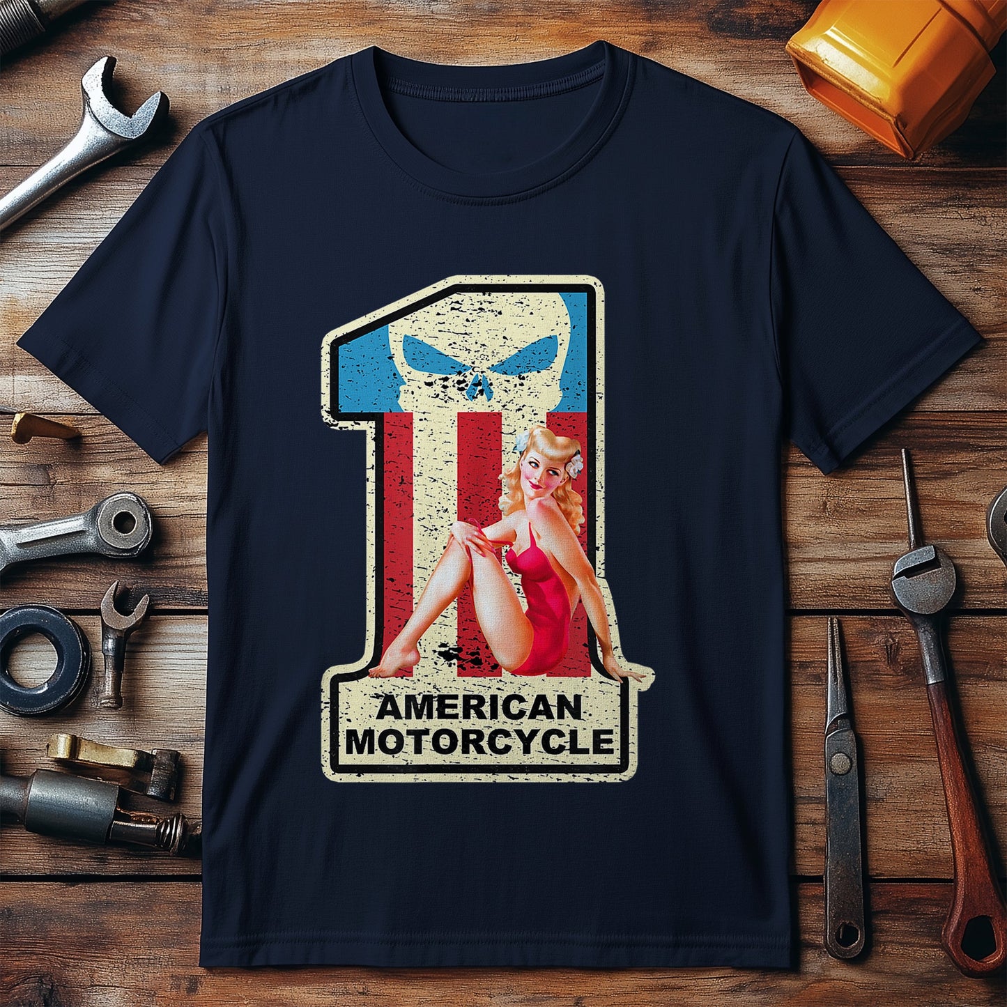 Pinup Motorcycle Tee - Rev Up the