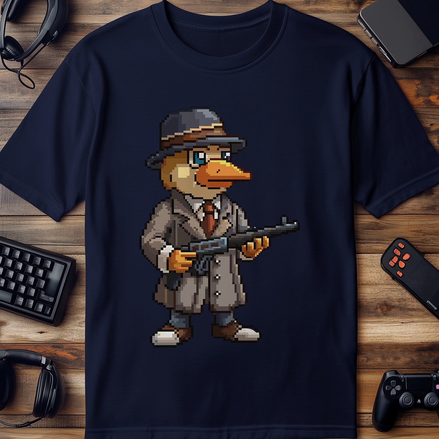 Pixel 41 Duck with a Gun T-Shirt
