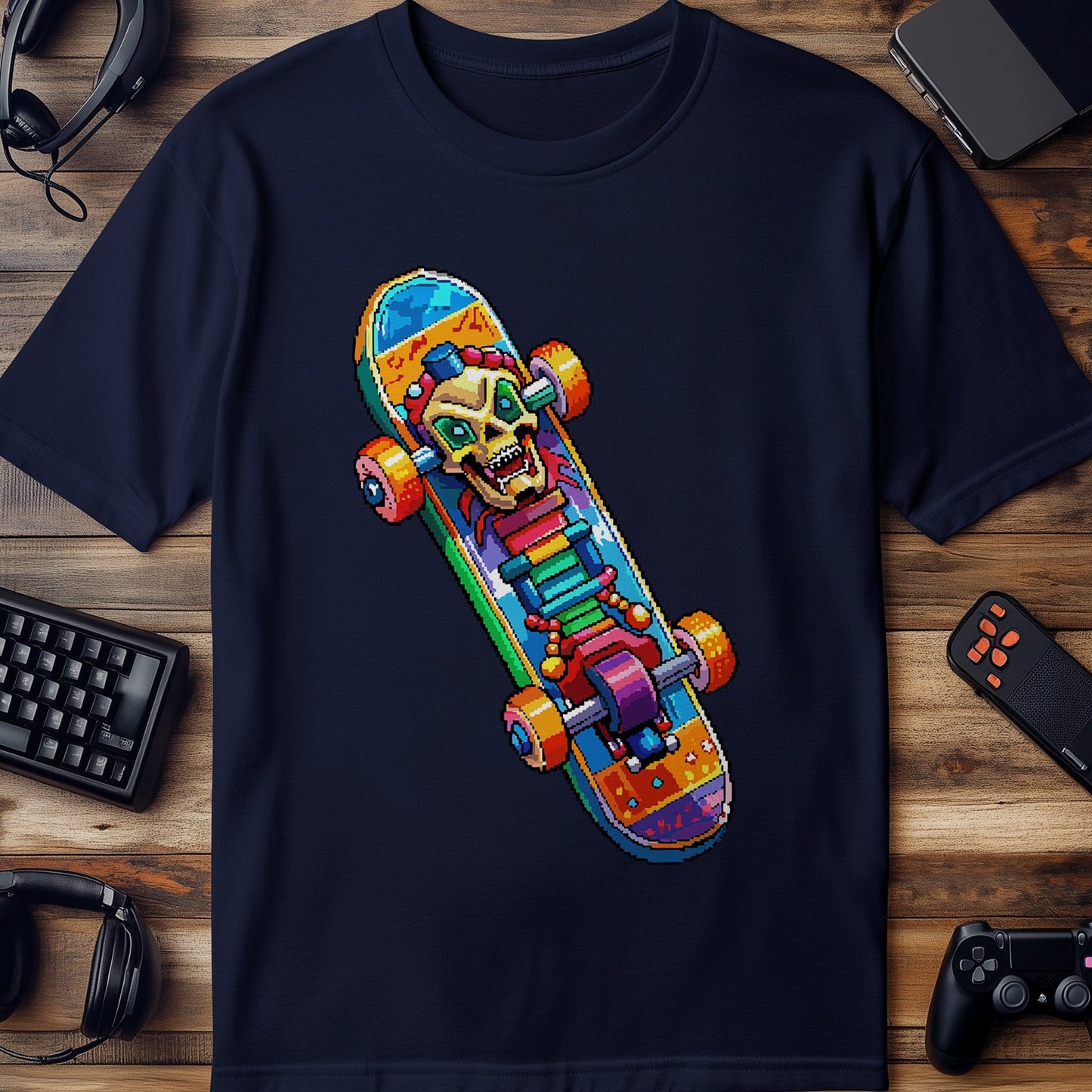 Pixel 33 Skateboard T-Shirt