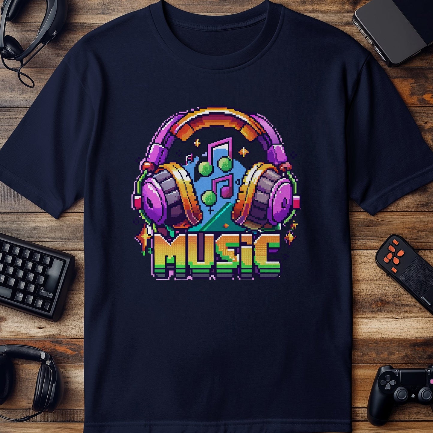 Pixel 83 Music Vibes T-Shirt Rock Your World!