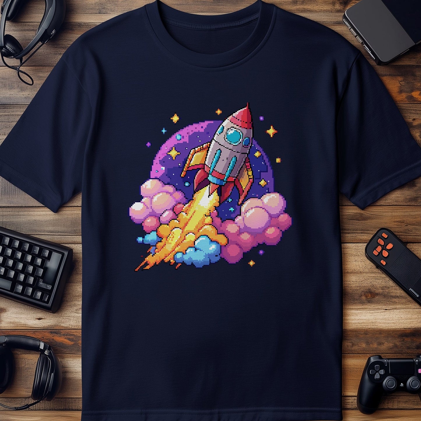 Pixel 60 Rocket Ship T-shirt