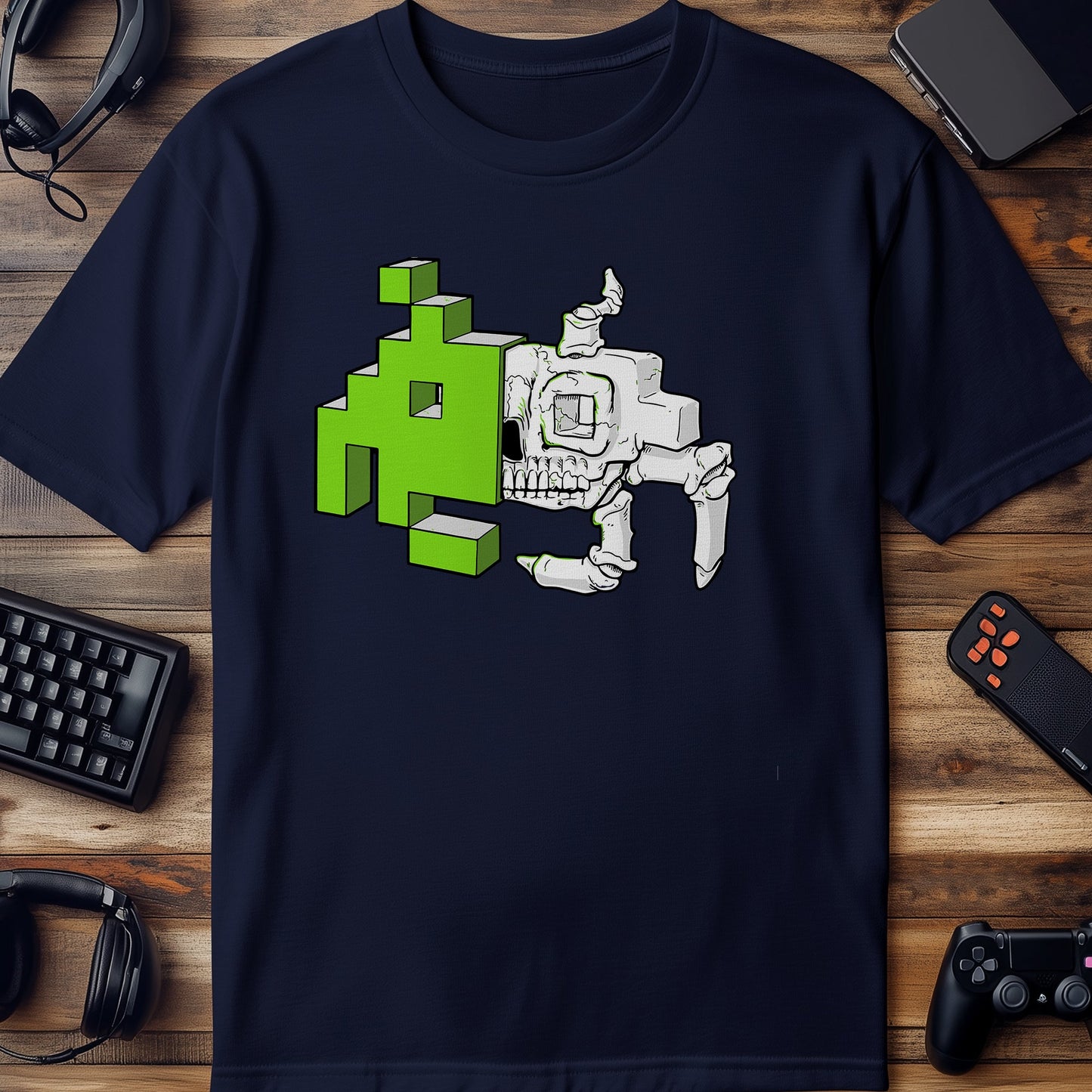Space Invader Skull T-Shirt