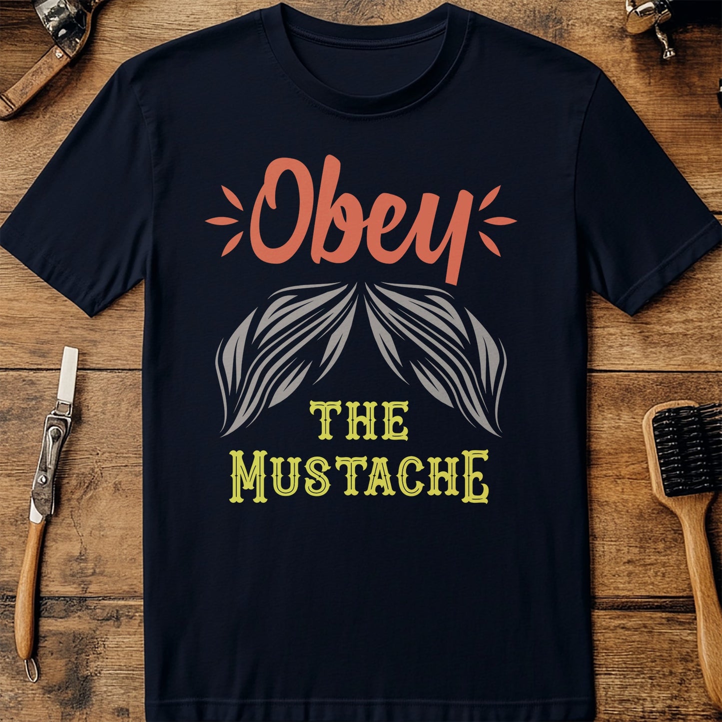 Obey The Moustache Funny T-Shirt