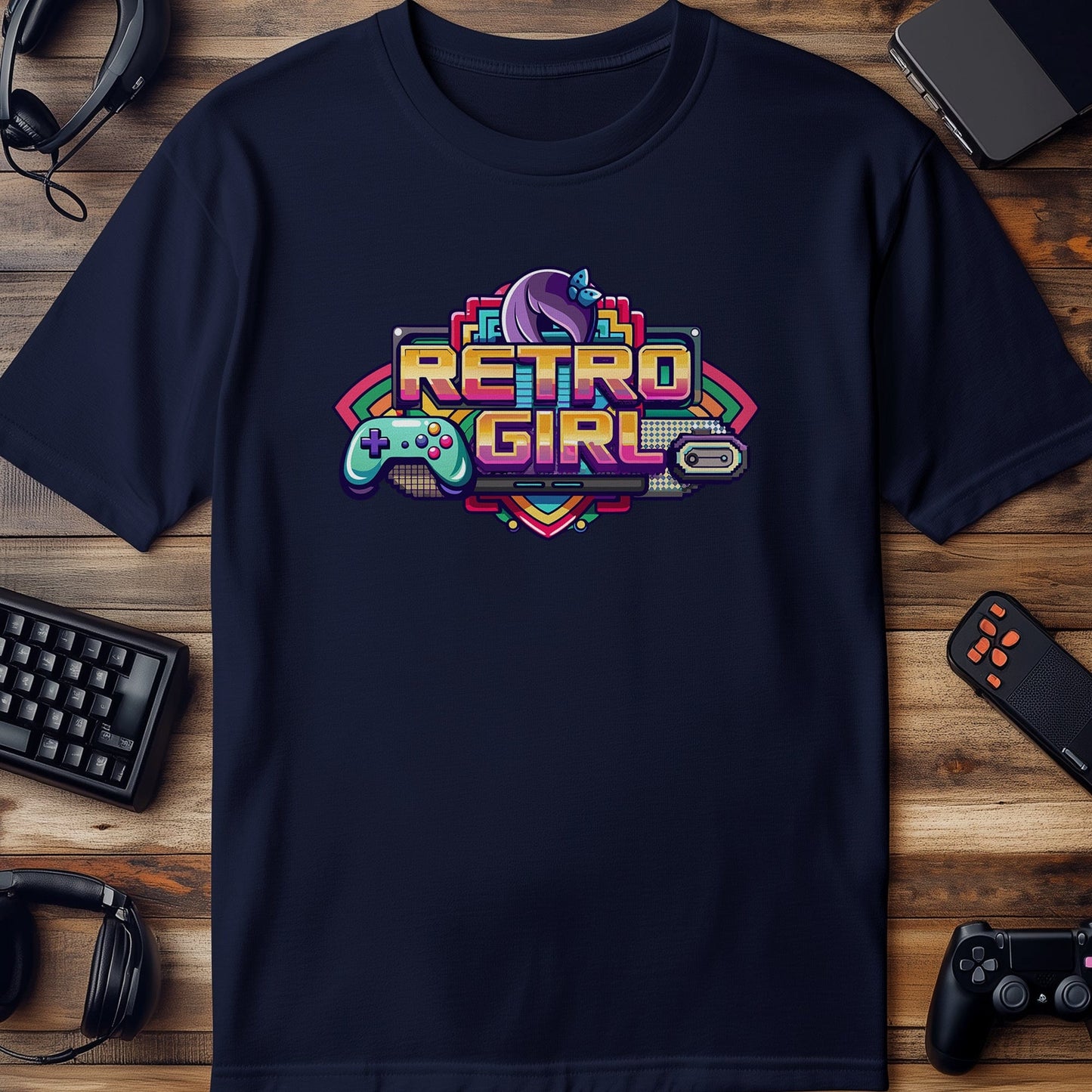 Pixel 58 Retro Girl T-Shirt