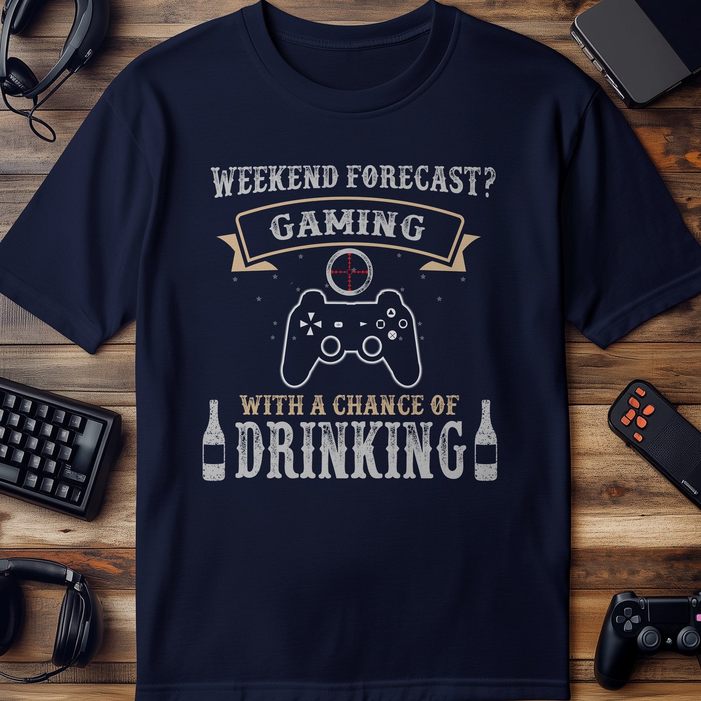 Weekend Forecast: 100% Chance of Gaming T-shirt