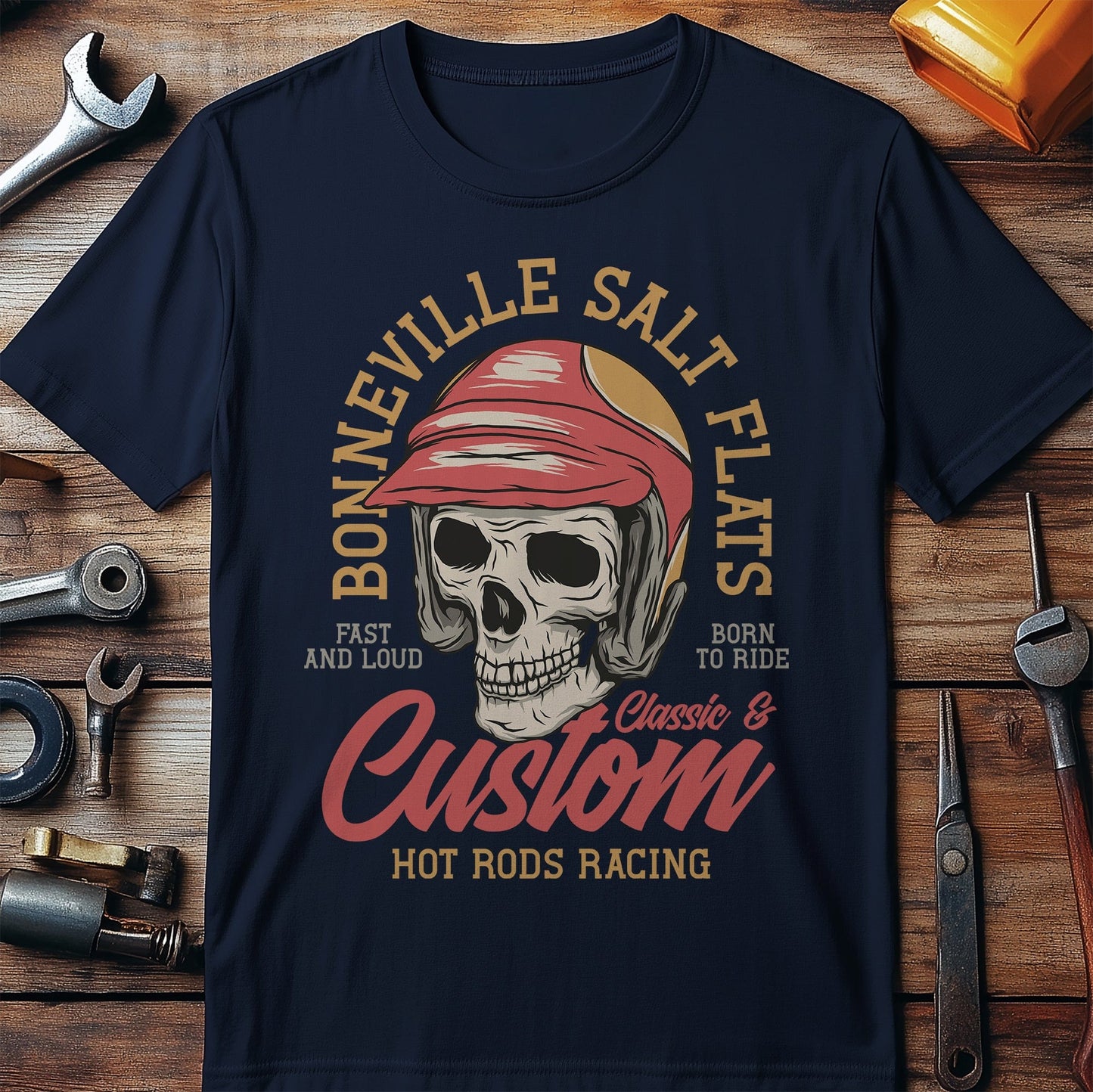 Hot Rod Racing Skull T-Shirt