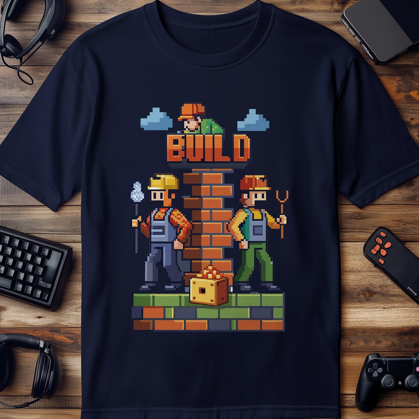 Pixel 9  Hilarious Brick Wall Builders T-Shirt