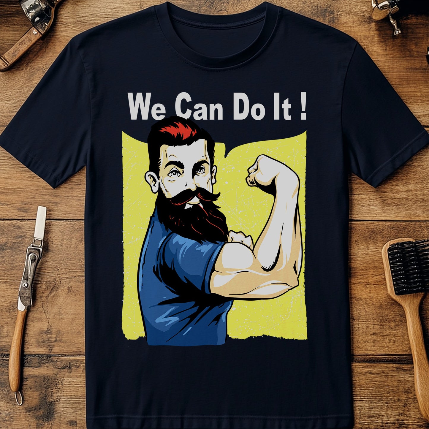 We Can Do It Beard T-shirt