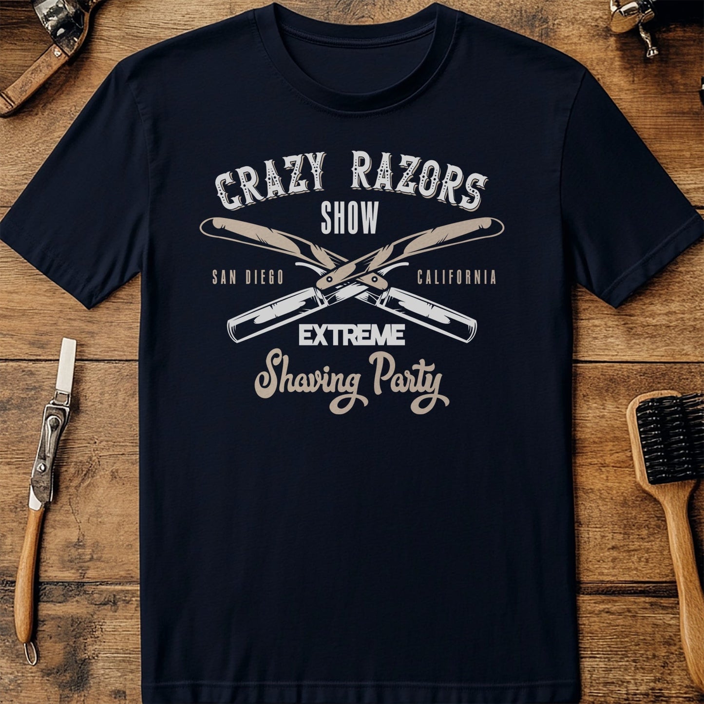 BarberShop Crazy Razors t-shirt