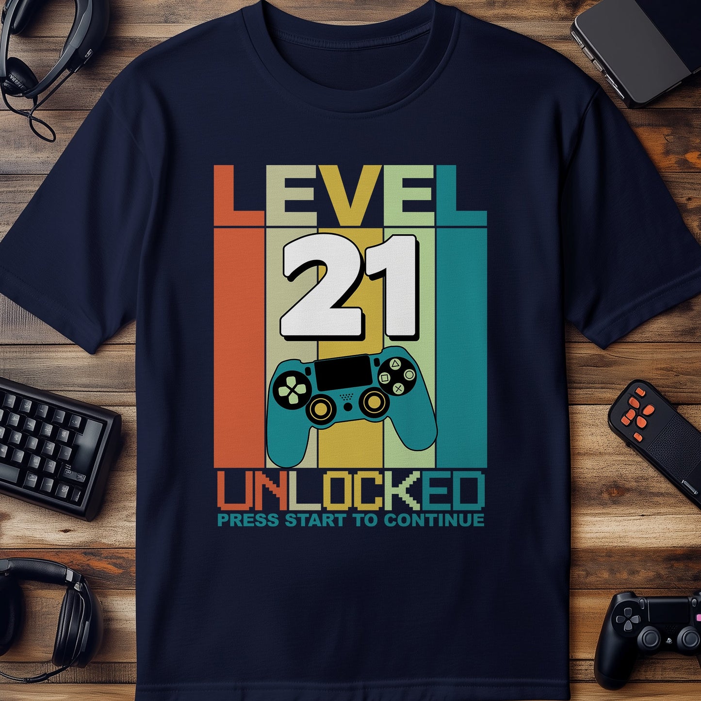 Level Unlocked 21 Gamer T-shirt