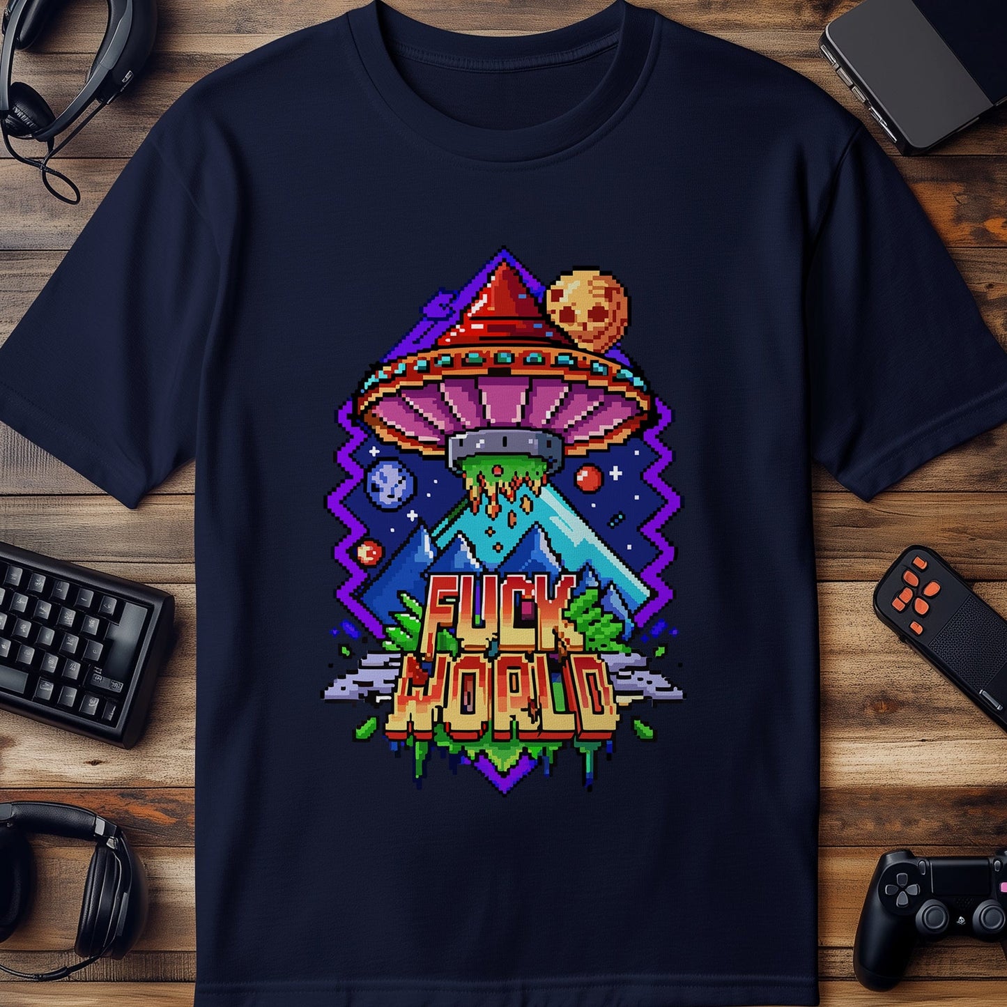 Pixel 35 T-Shirt Spaceship