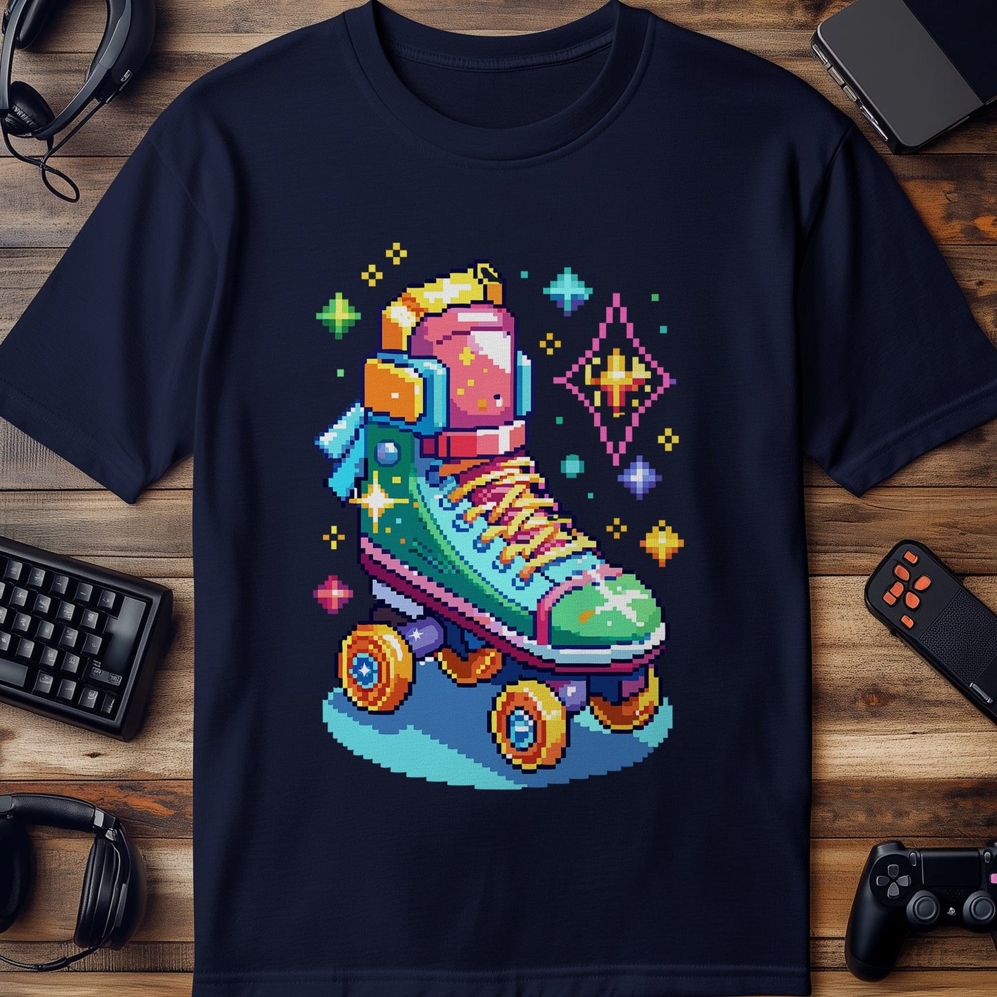 Pixel 47 Skateboard T-Shirt