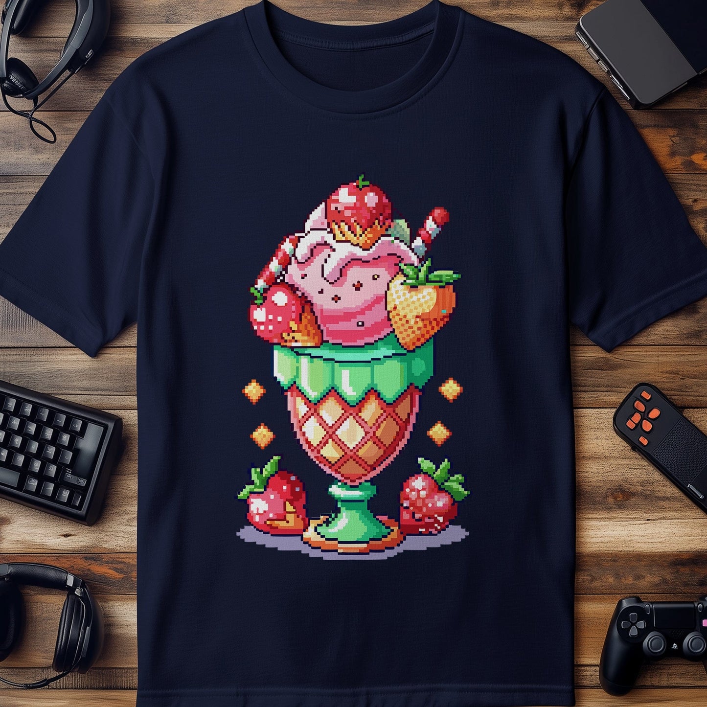 Pixel 36 Ice Cream Sundae T-shirt