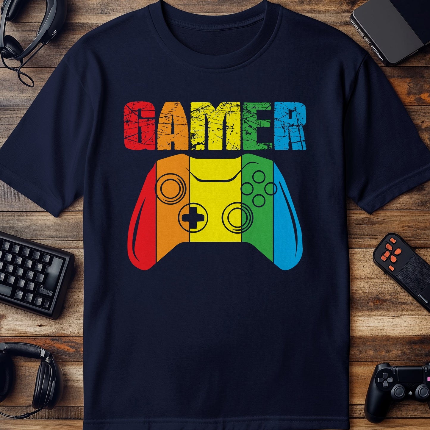 Gamer Controller Rainbow T-Shirt