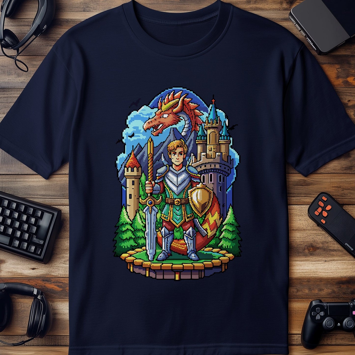 Pixel 92 Knight & Dragon t-shirt