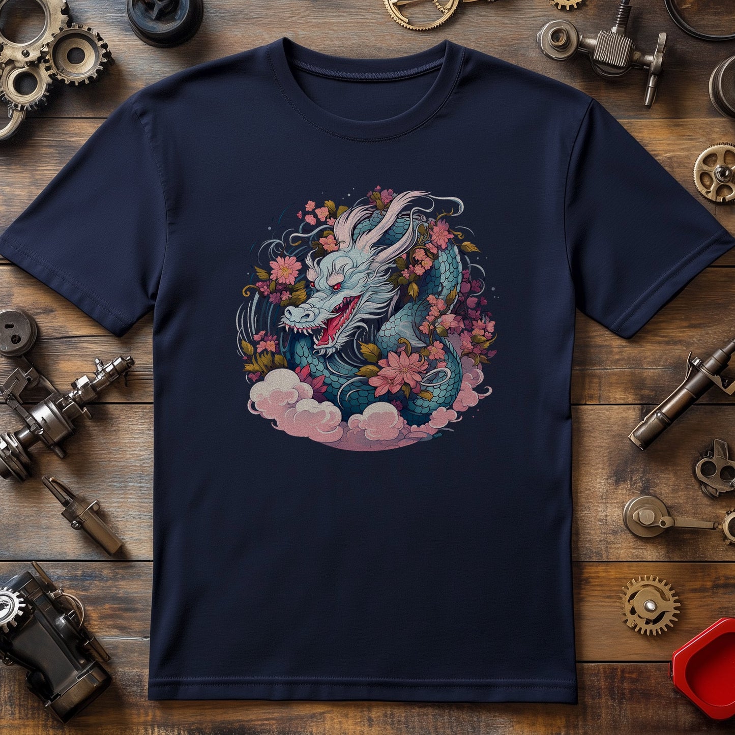Japan Flower Dragon T-Shirt -