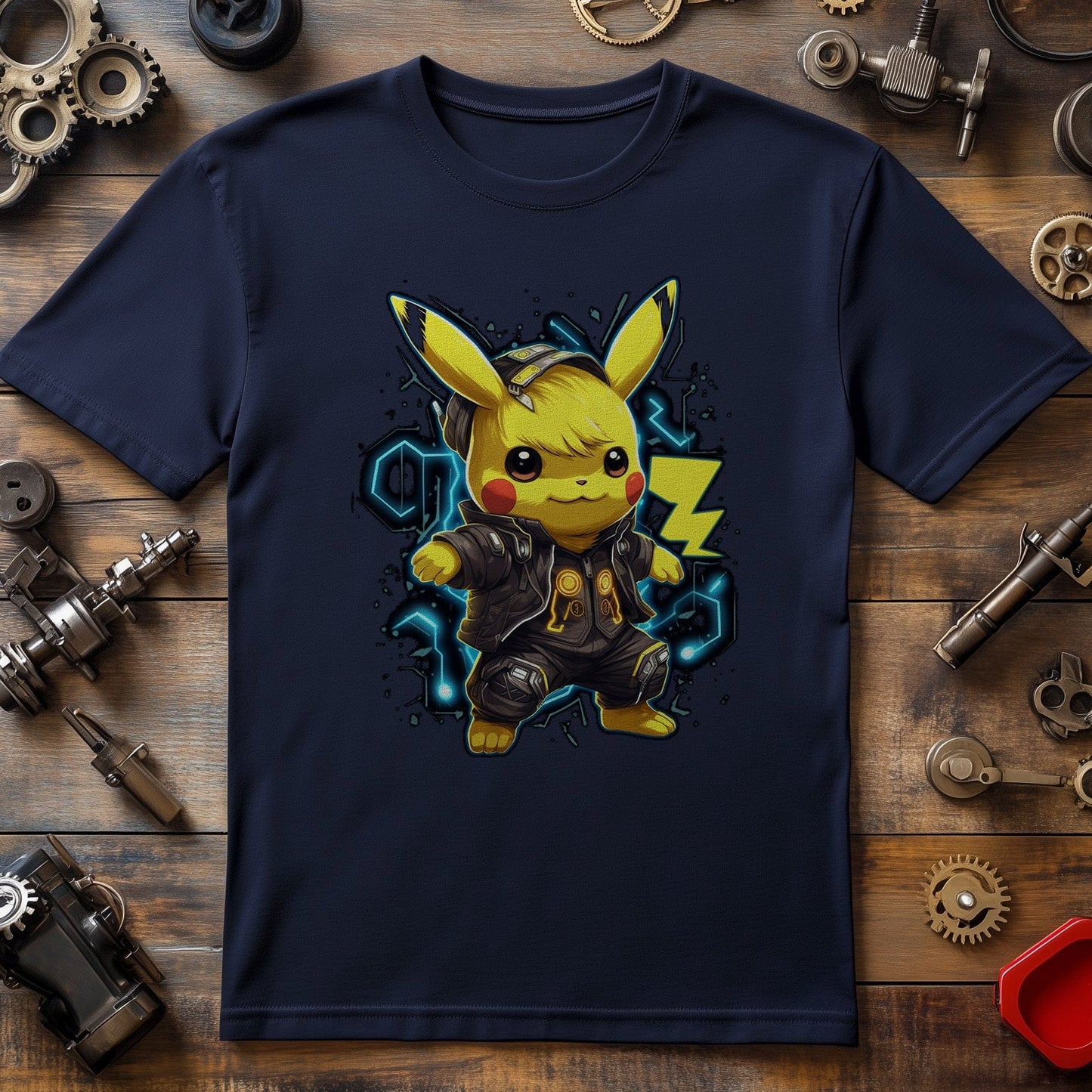 Cyberpunk Mouse T-shirt - Pikachu