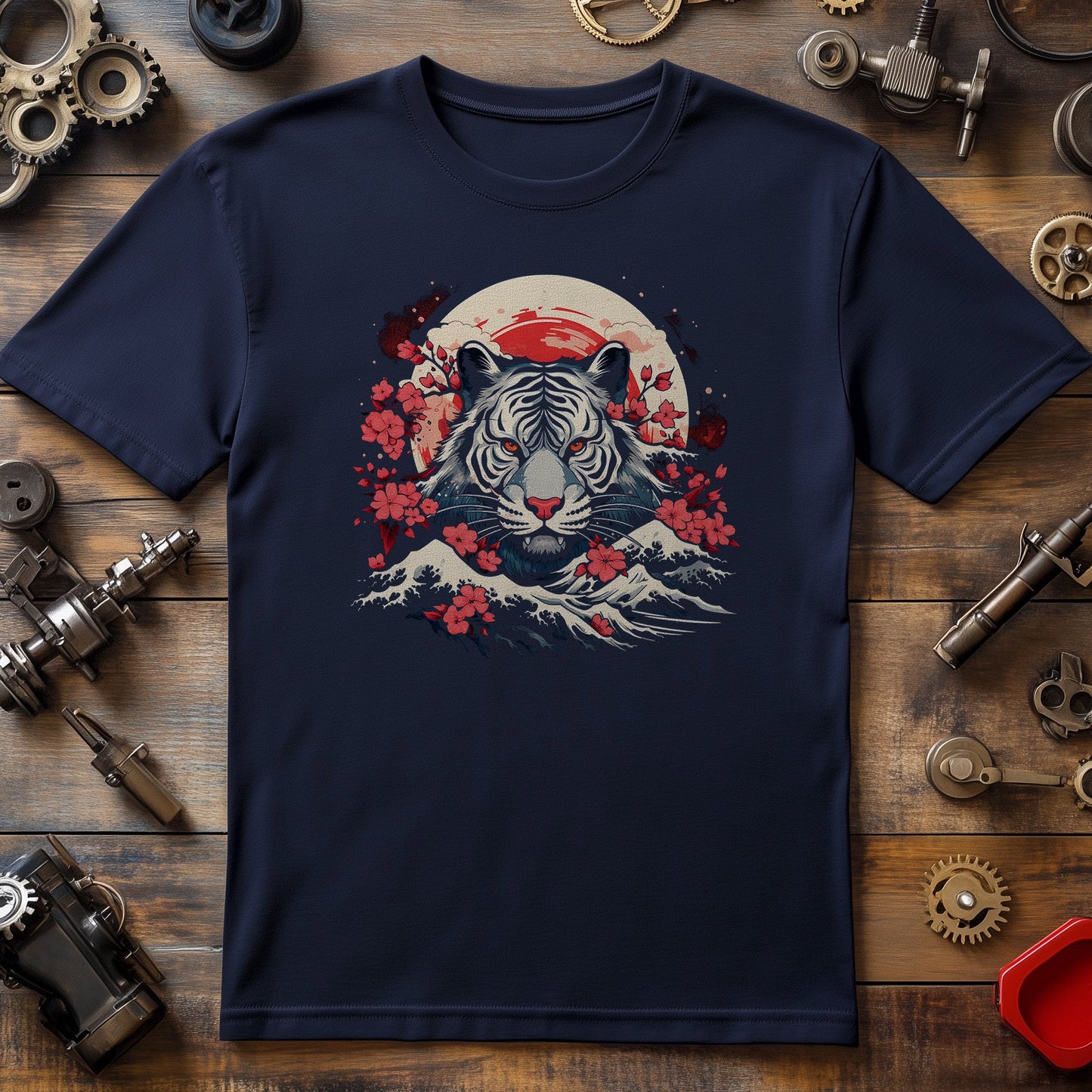White Tiger Jap T-Shirt - Roar with