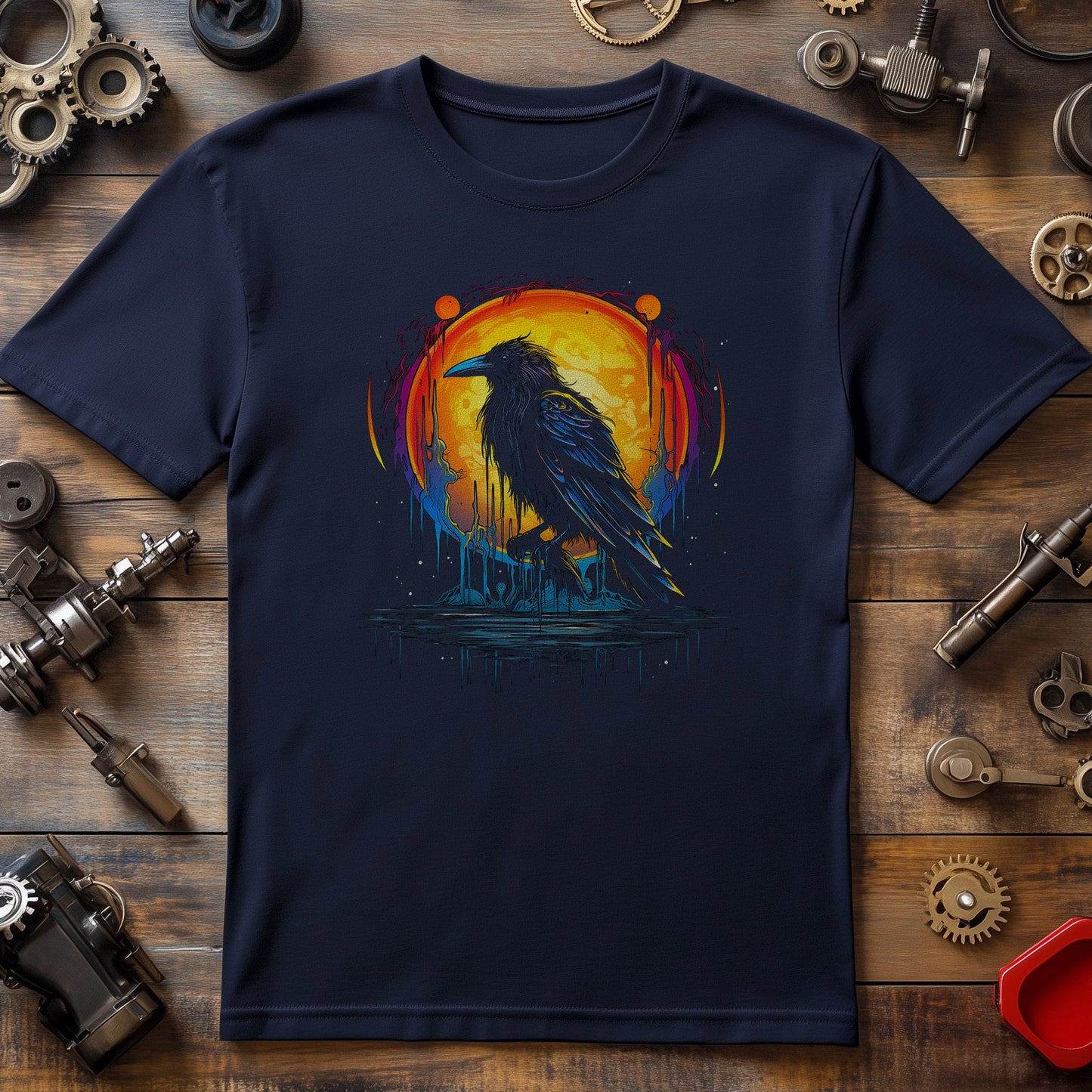 Sunset Drip Crow T-Shirt -