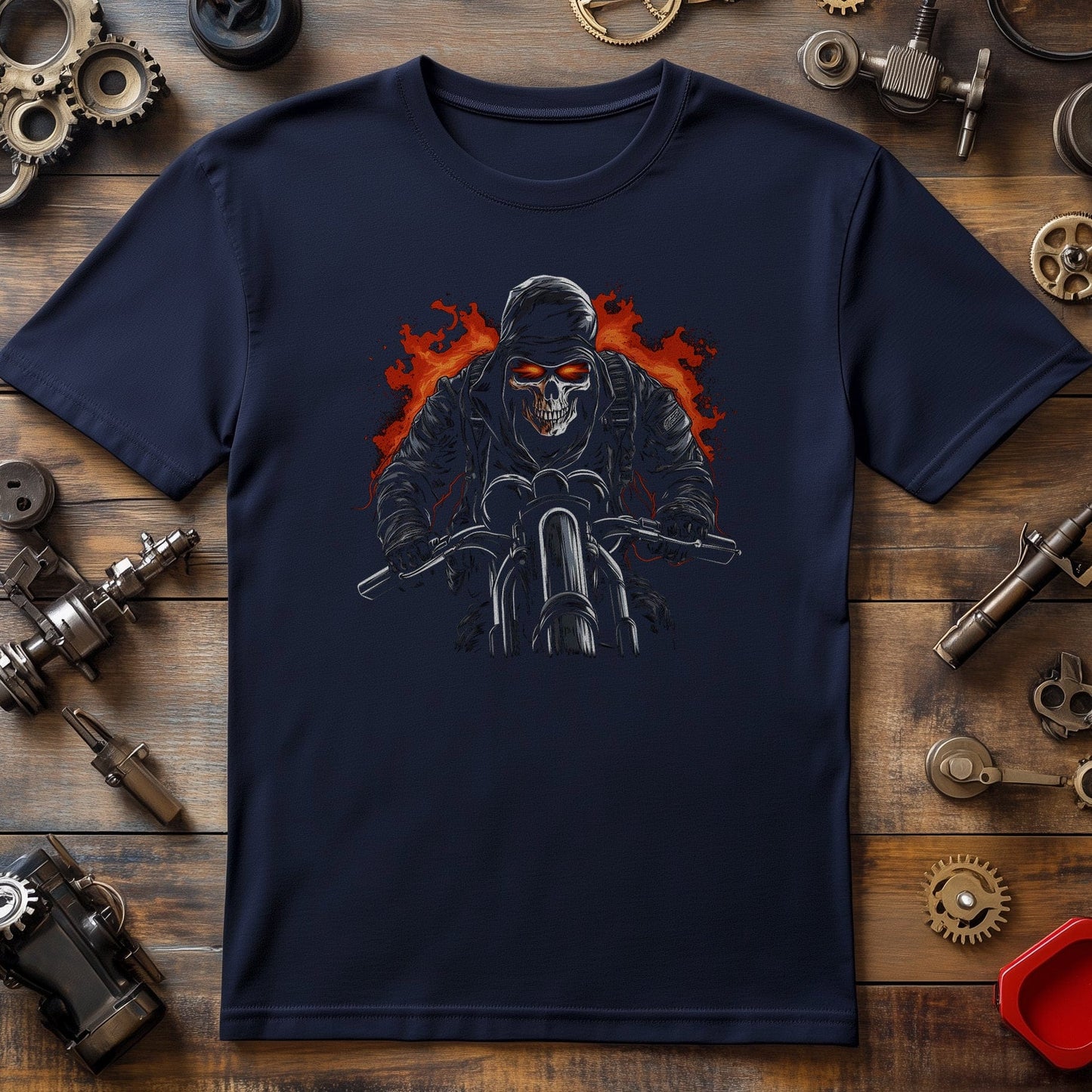Biker Skull T-Shirt - Ride or Die in