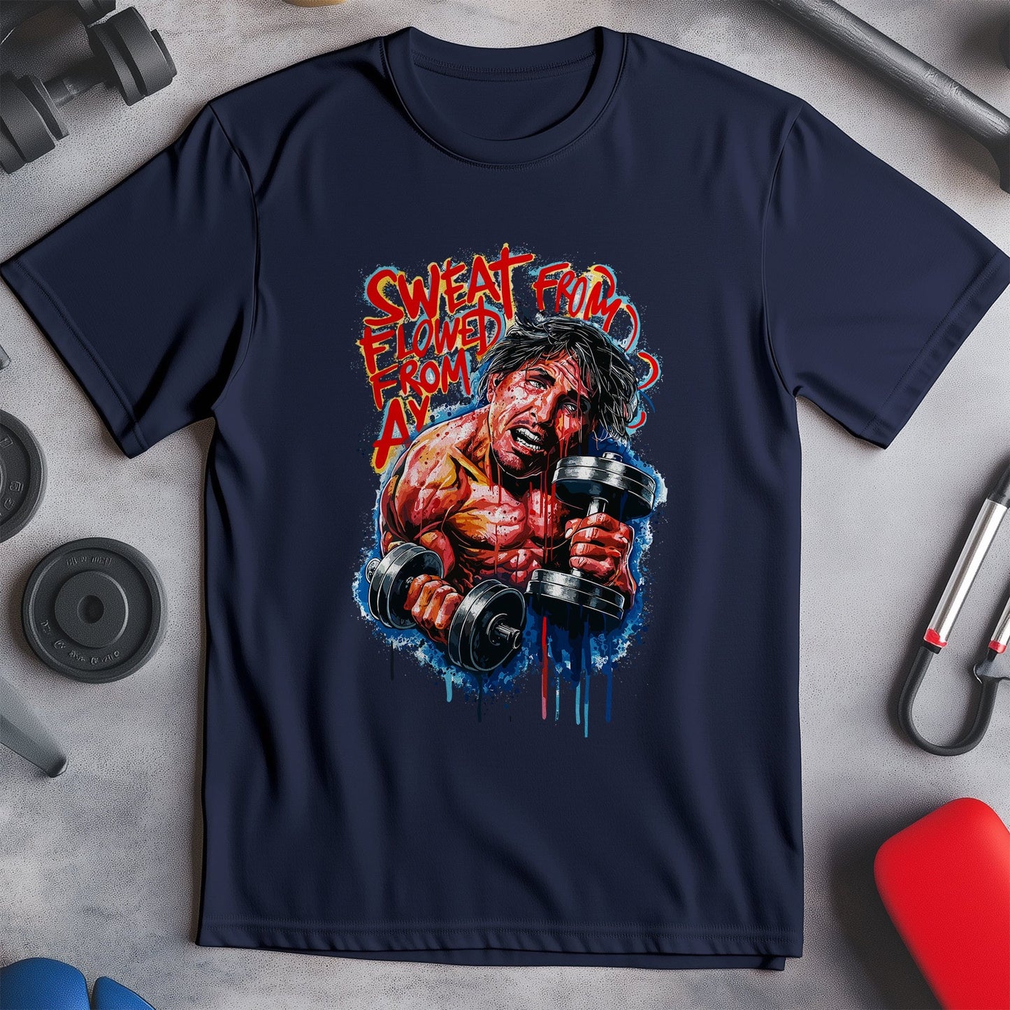 Gym 13  Sweat from T-shirt