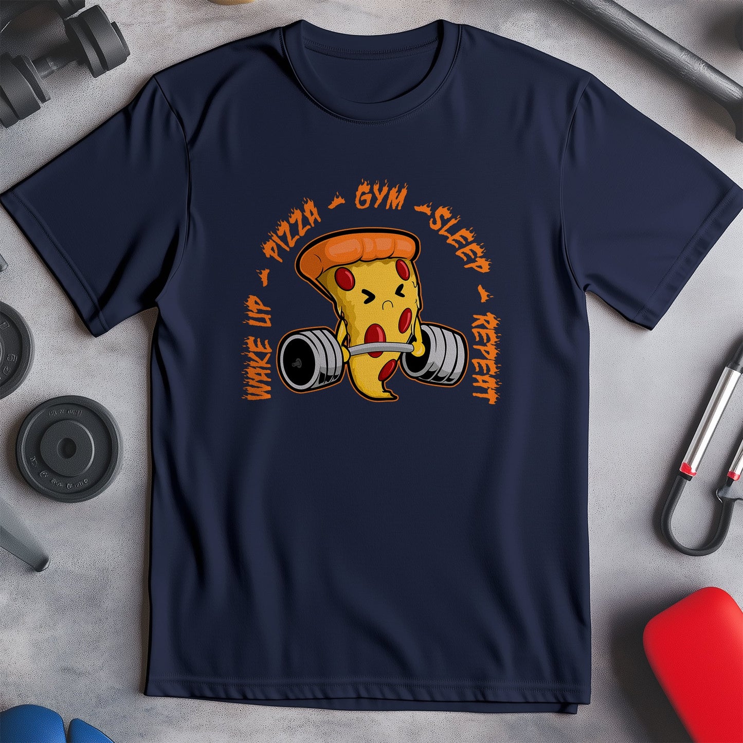 Pizza Gym T-shirt ‚Äì Funny Fitness