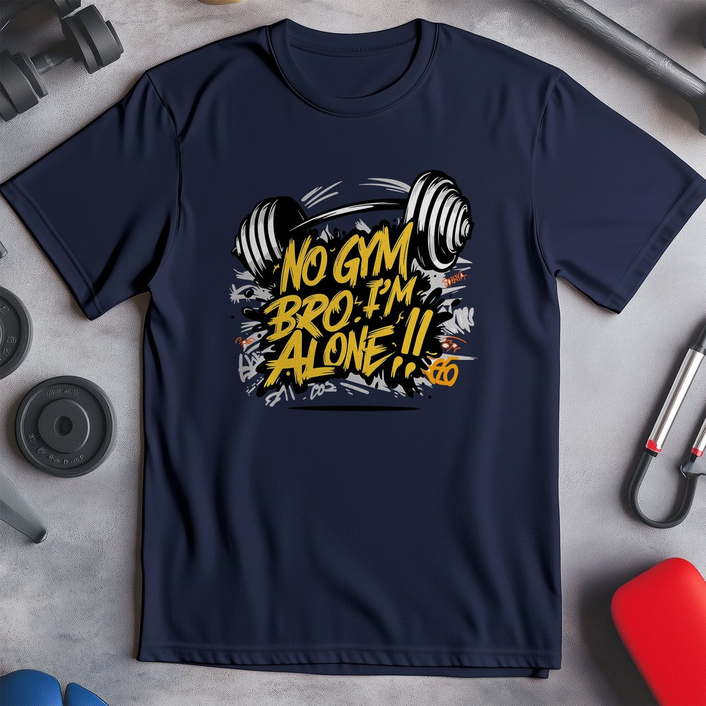 Gym 25 No Gym Bro, I'm Alone! T shirt