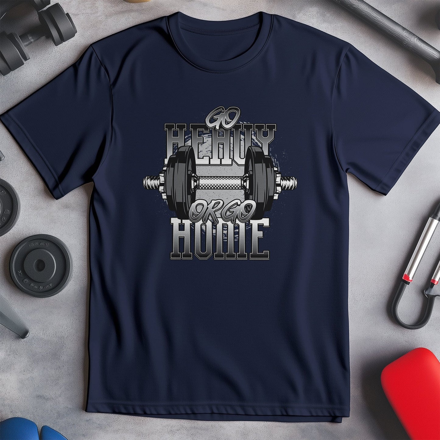 Go Heavy Or Home Dumbbell T-shirt -
