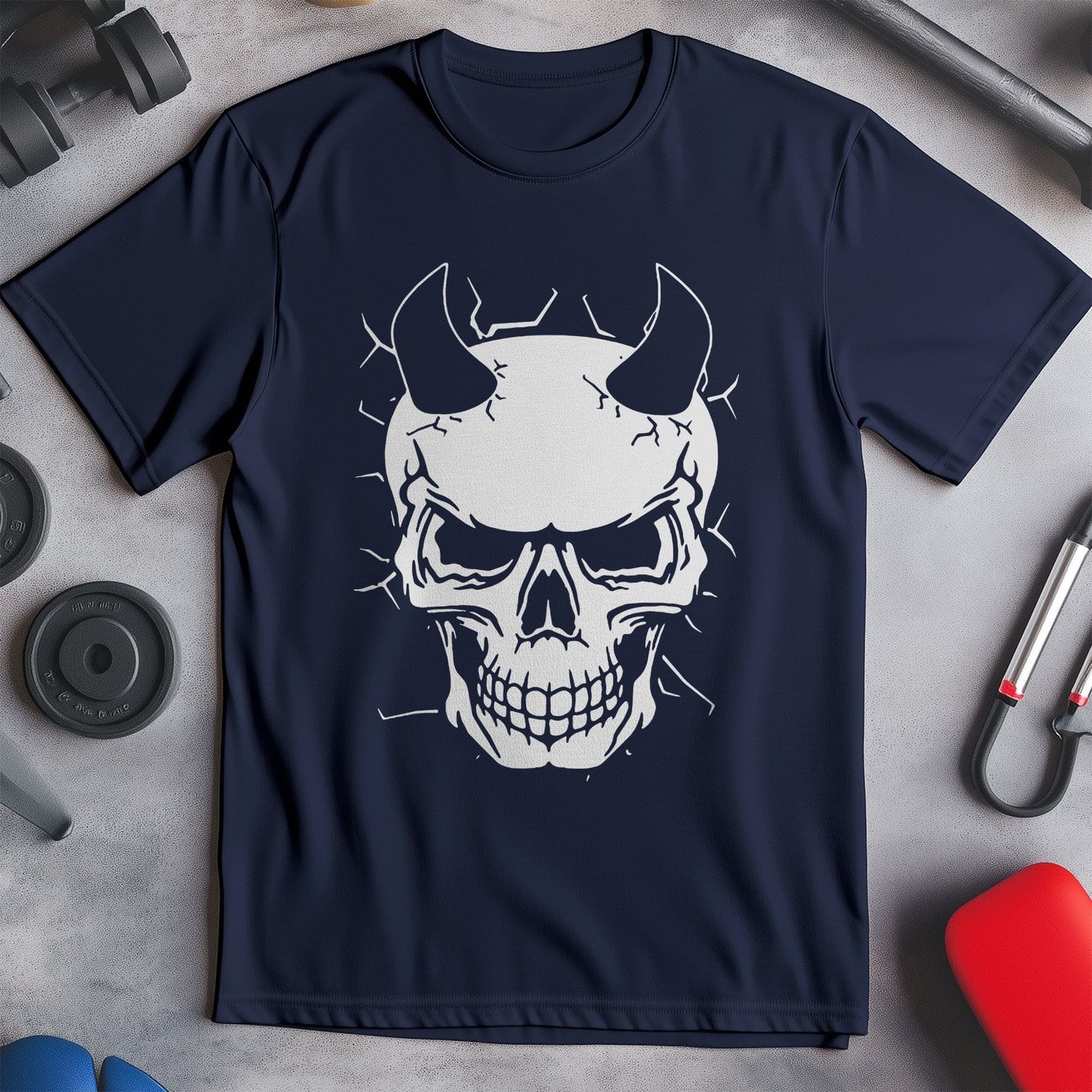 Horn Skull Death Gym T-Shirt ‚Äì Lift