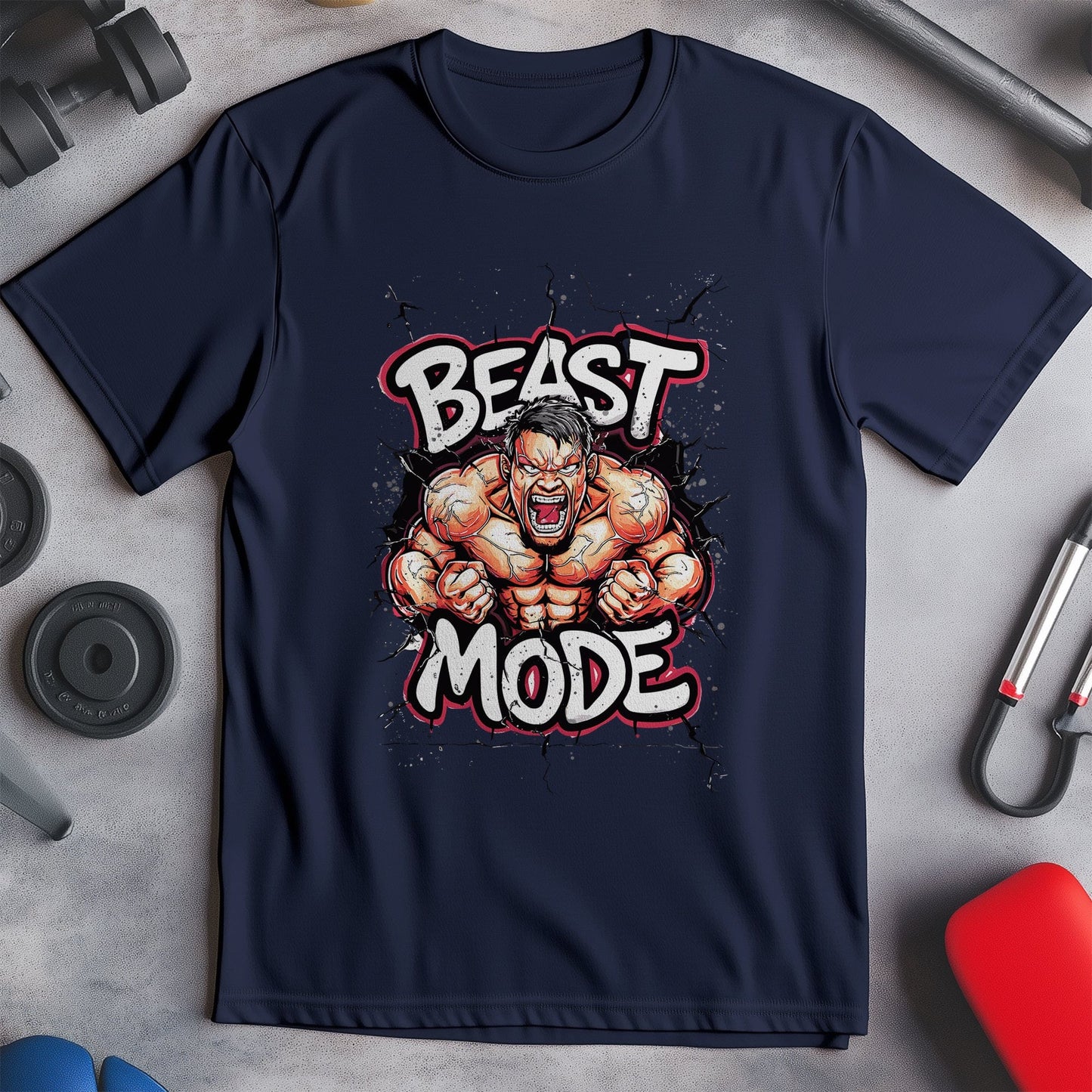 Gym 40: Unleash Your Beast Mode! Funny T-shirt