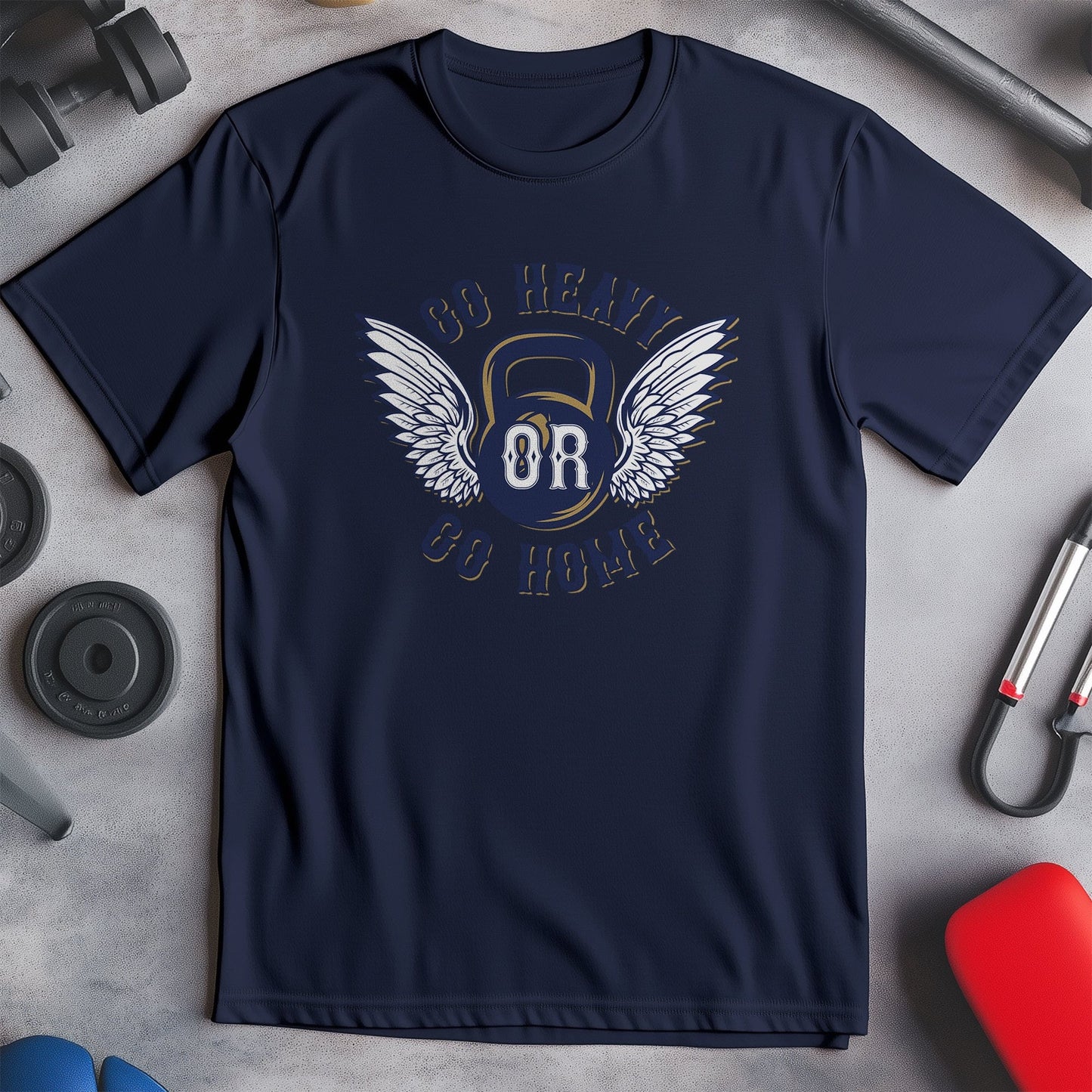 Go Heavy Kettle Winged T-Shirt -