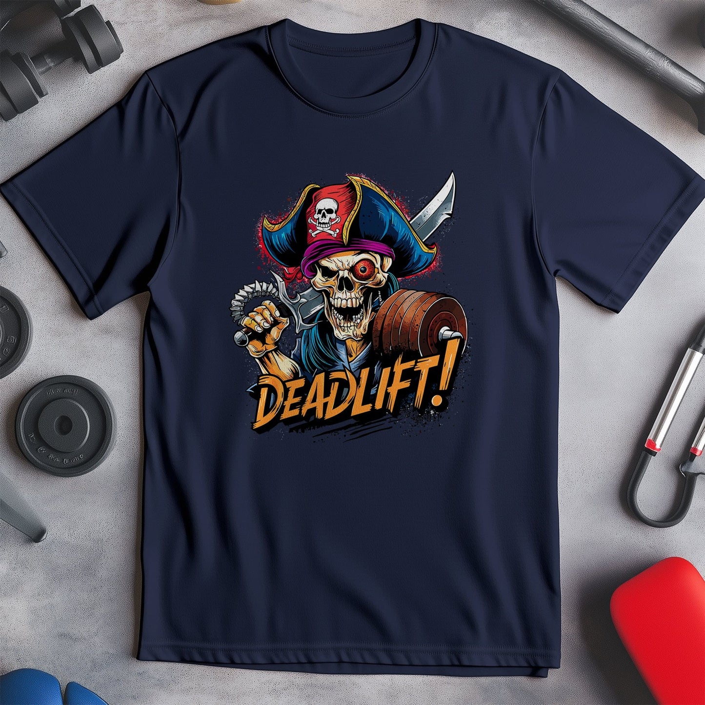 Gym 53 Skeleton pirate deadlift  T-Shirt