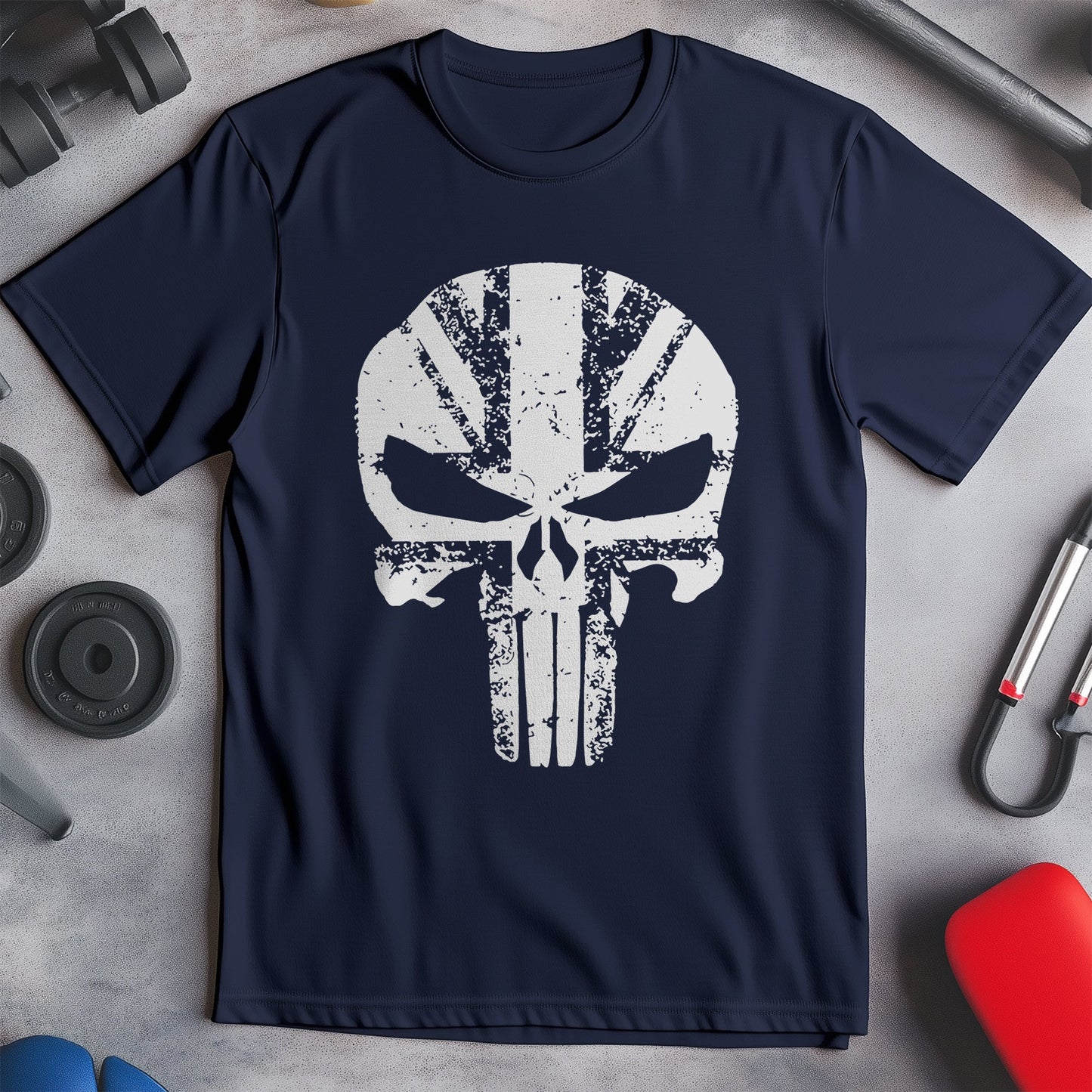 UK Skull Distressed T-Shirt -